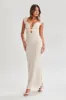 Ezra Lace Maxi Dress - Ivory sold by Meshki