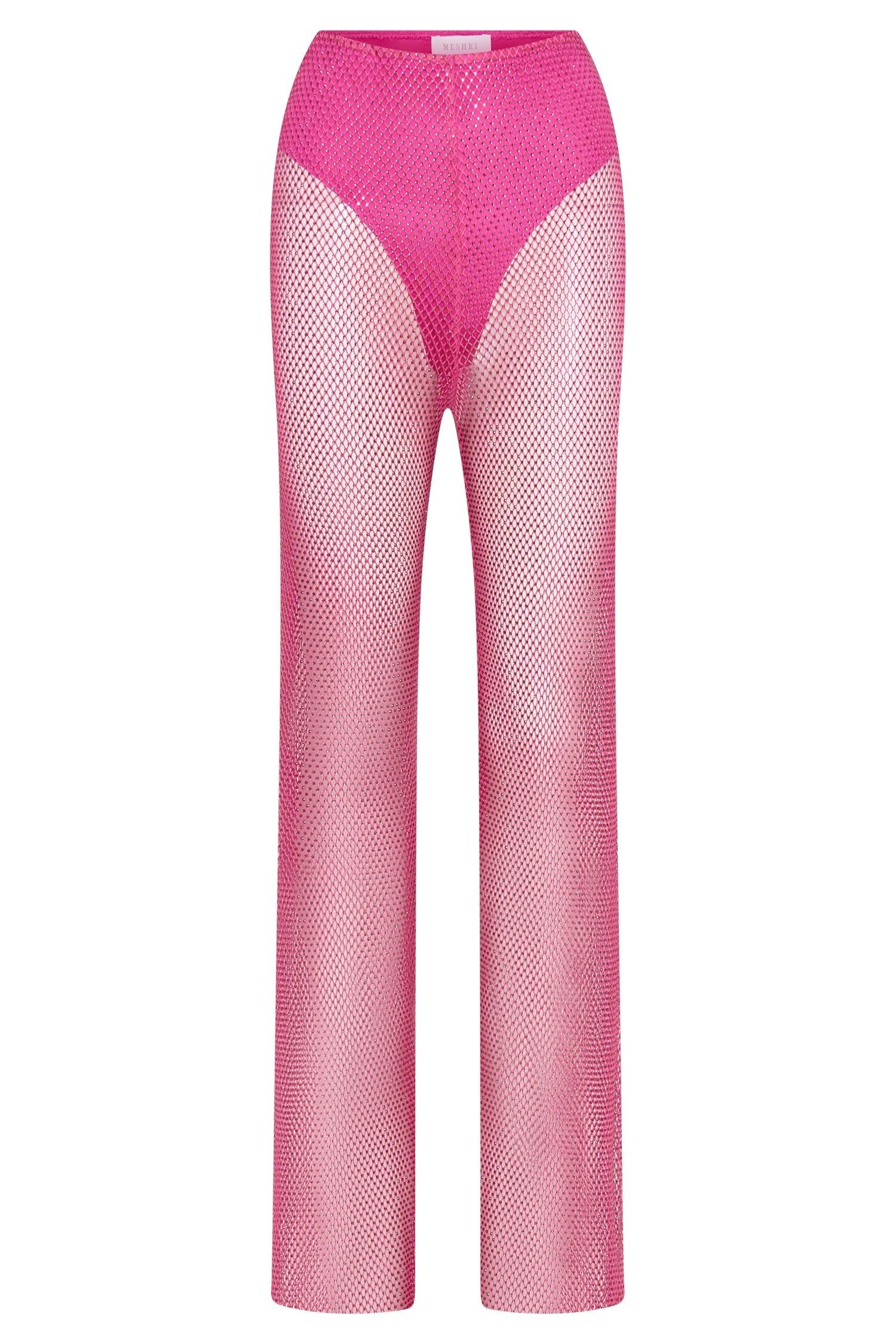 Emerson Diamante Mesh Pant - Rose Pink sold by Meshki product image thumbnail 8
