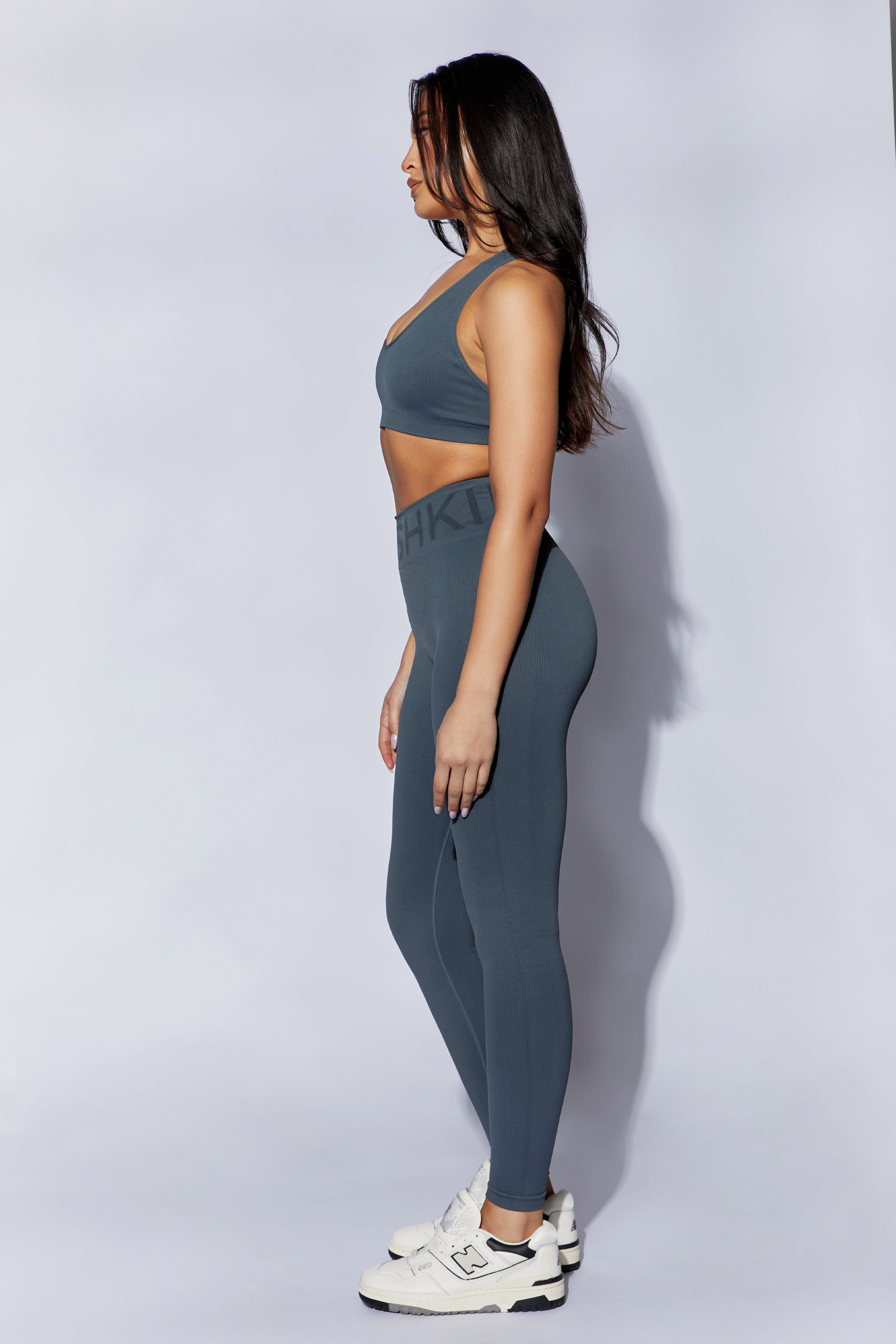 Leia Seamless Leggings - Charcoal sold by Meshki product image thumbnail 5