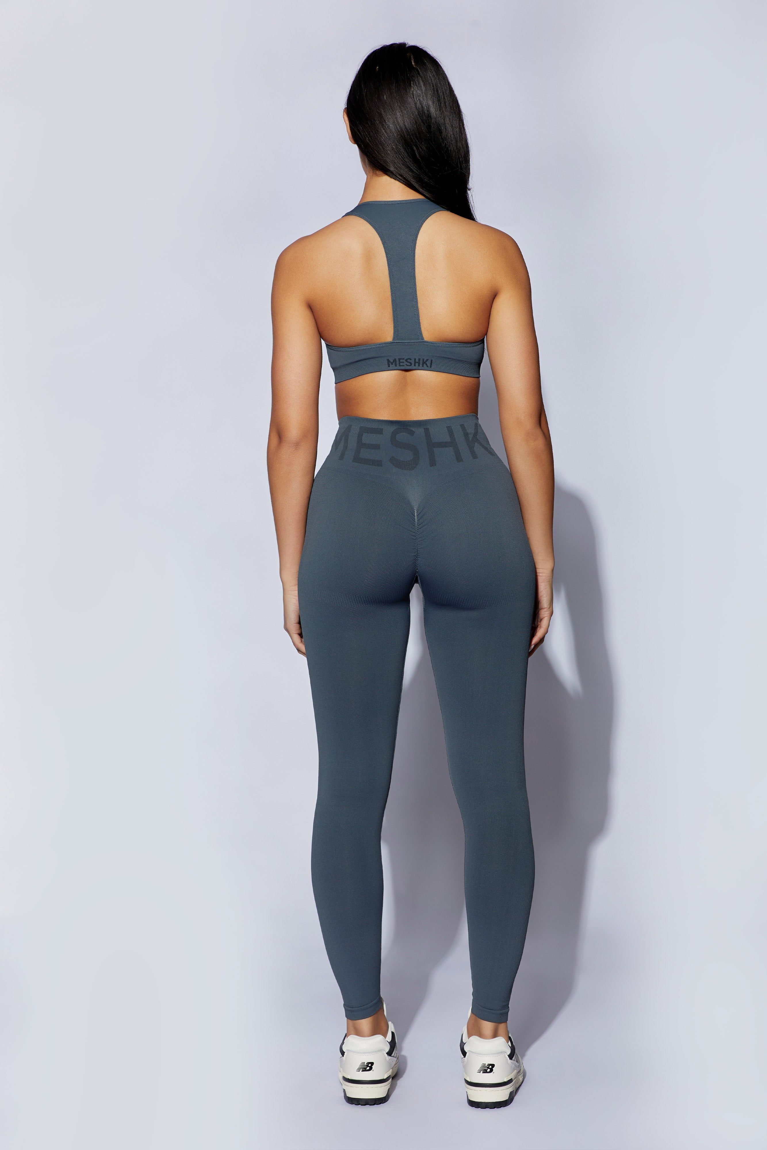 Leia Seamless Leggings - Charcoal sold by Meshki product image thumbnail 2