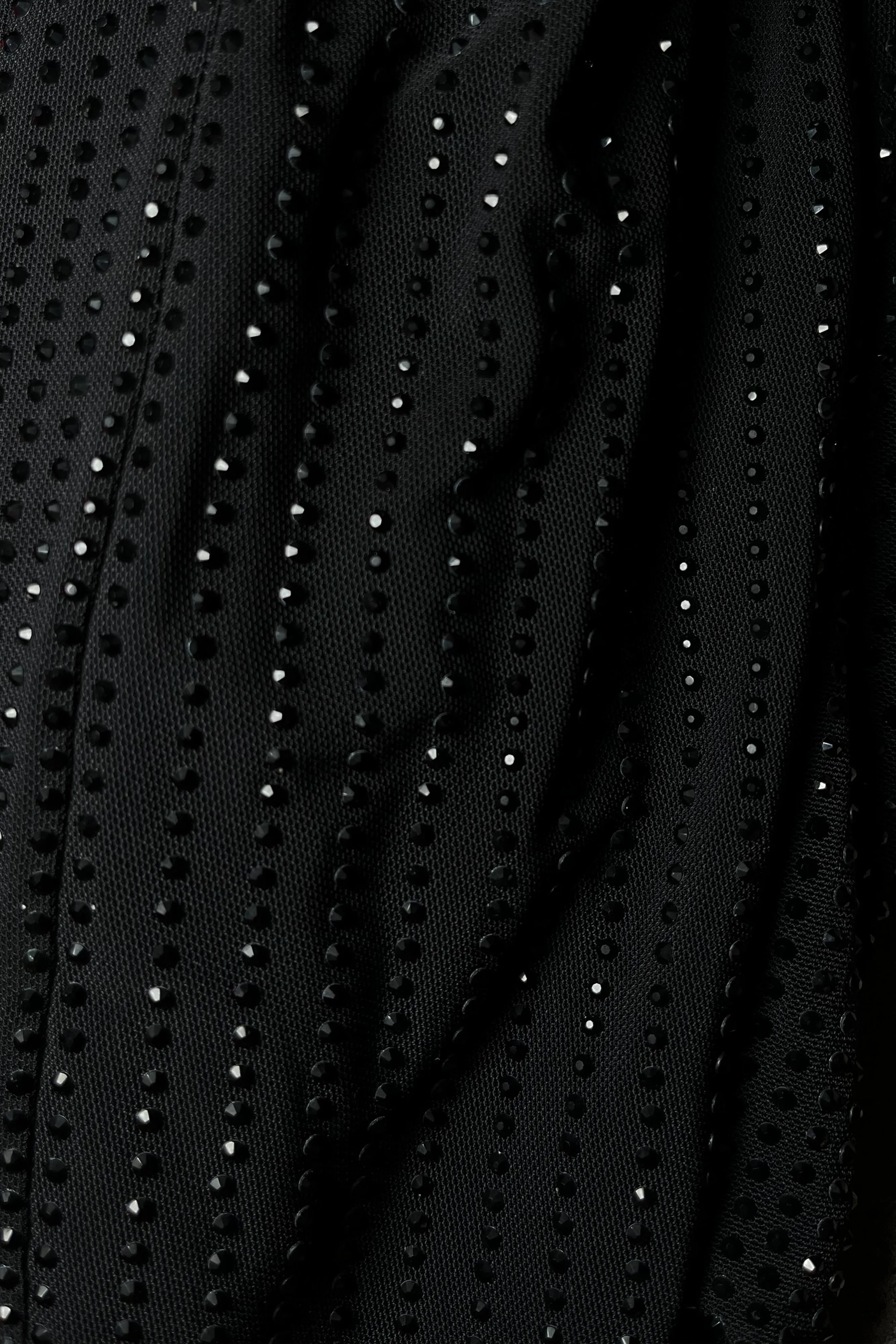 Emeraude Diamante Ruched Midi Dress - Black sold by Meshki product image thumbnail 3