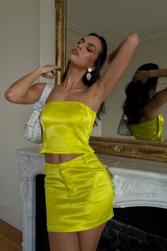 Mimi Micro Mini Skirt - Fresh Green sold by Meshki