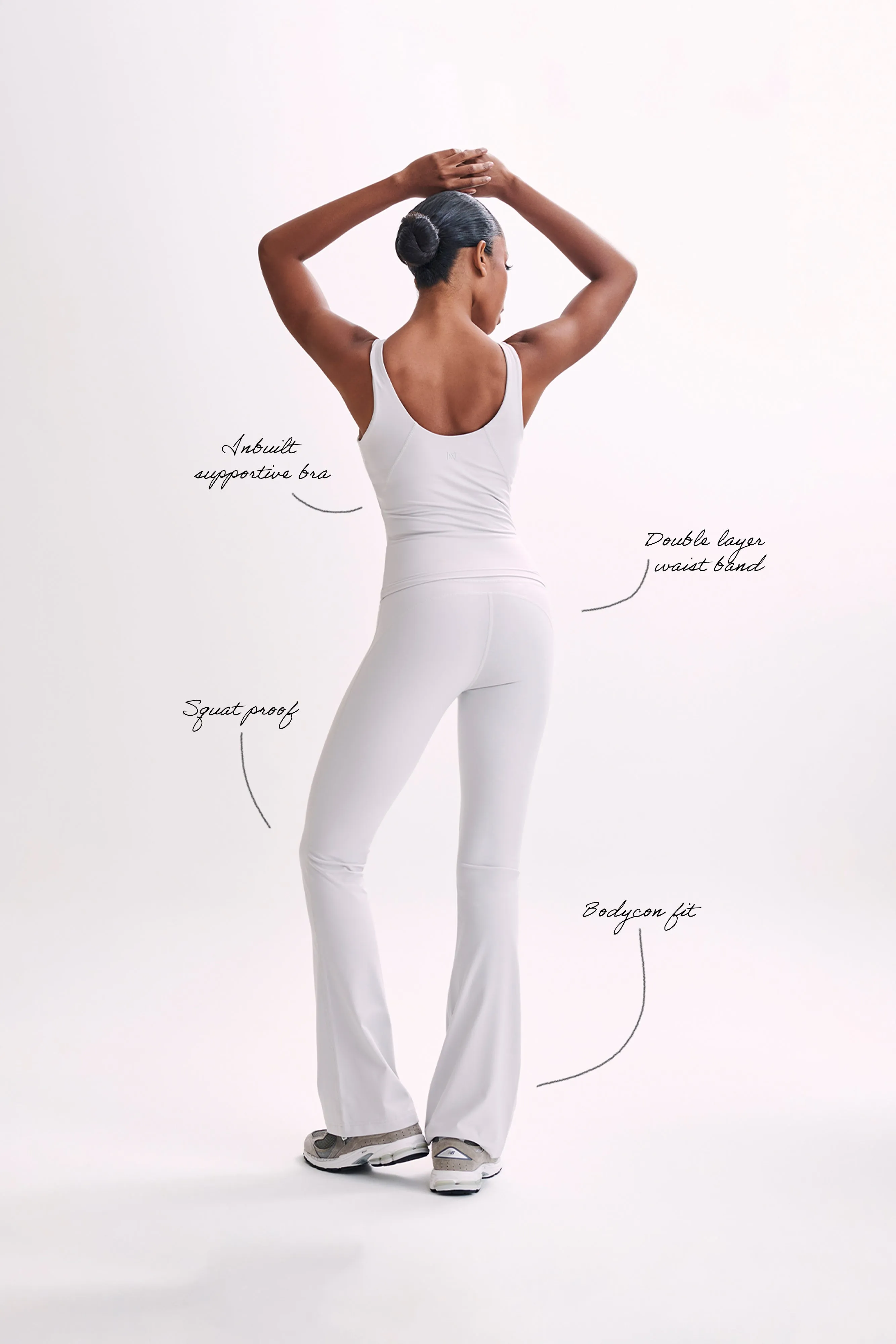 Jesse Flared Yoga Pants - Ice Grey sold by Meshki product image thumbnail 2
