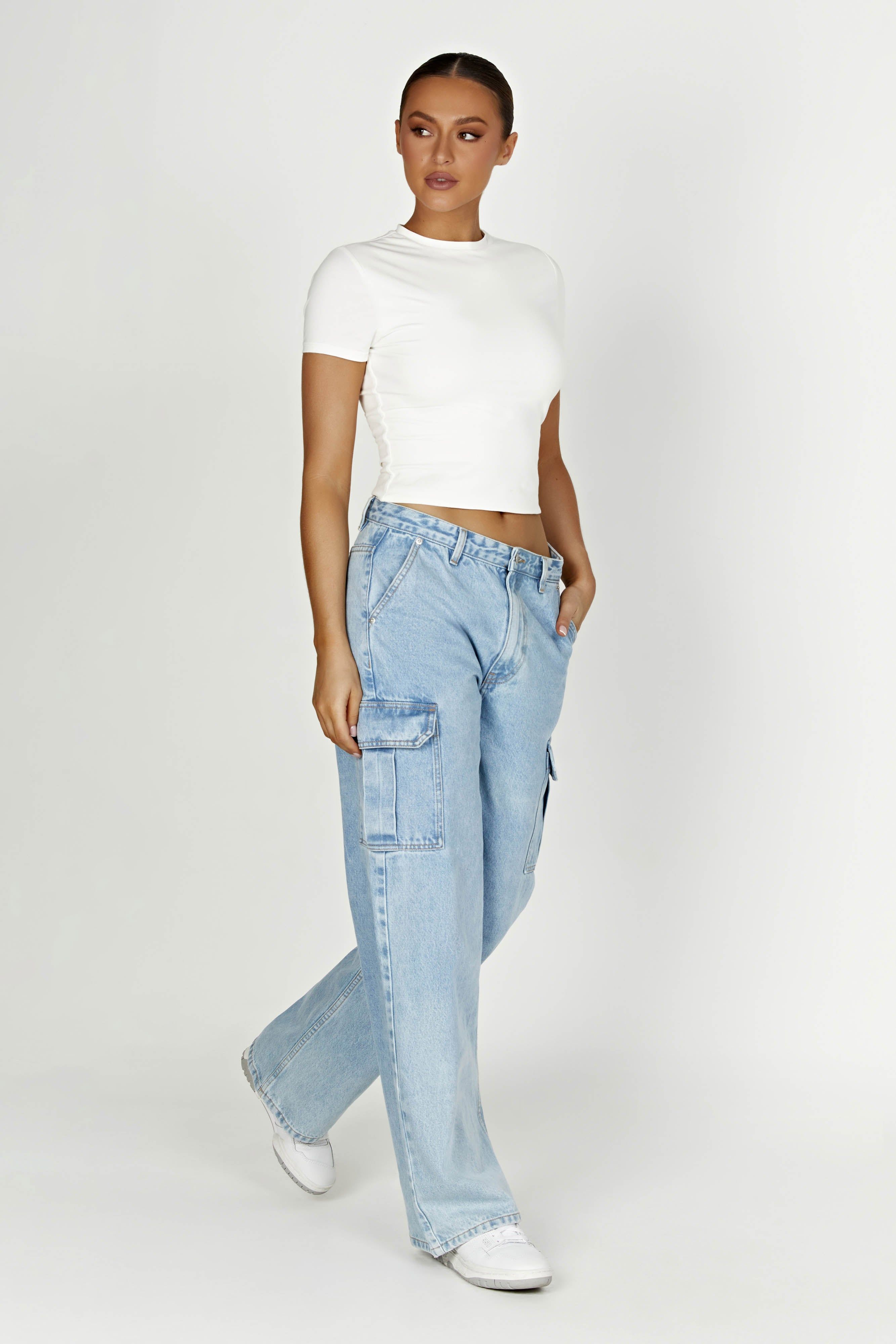 Jeanie Longline T-Shirt - White sold by Meshki product image thumbnail 3