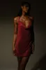 Meilani Low Back Diamante Mesh Mini Dress - Red sold by Meshki