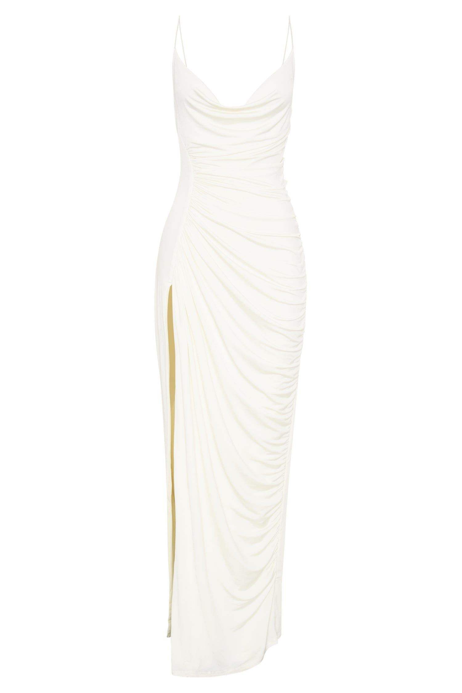Candice Ruched Maxi Dress - Bone sold by Meshki product image thumbnail 9