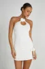 Adeline Rose Halter Mini Dress - White sold by Meshki