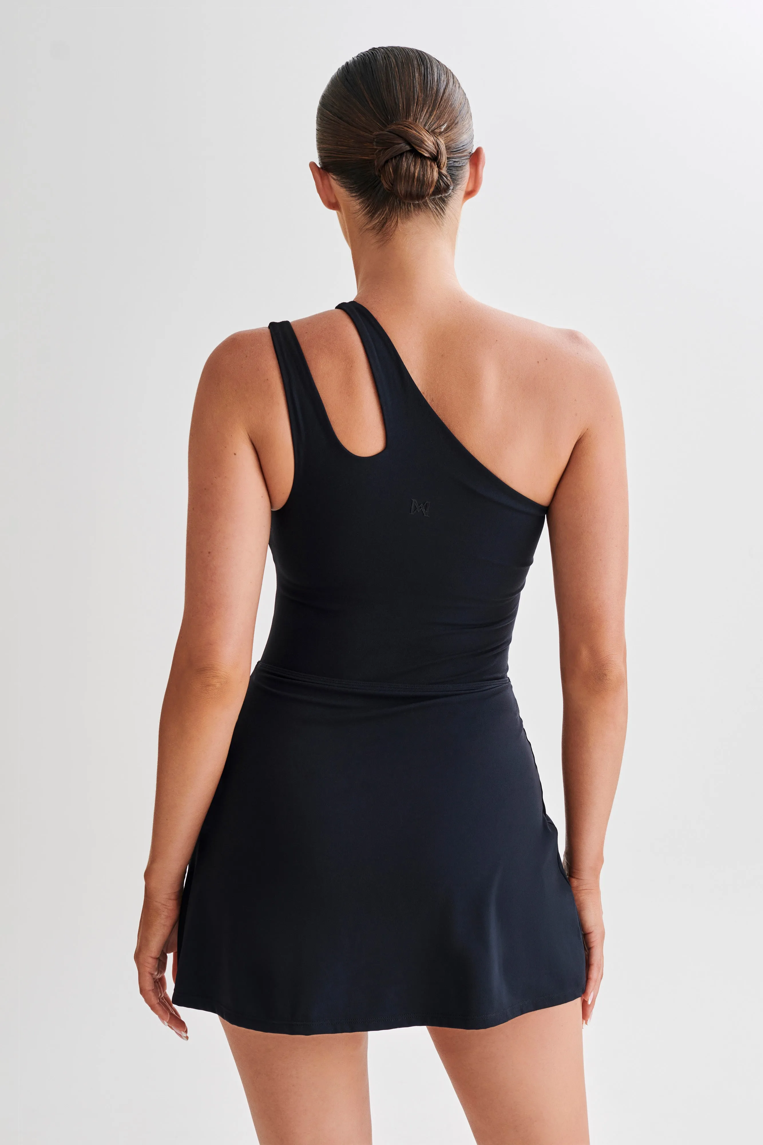 Maris One Shoulder Mini Dress - Black sold by Meshki product image thumbnail 3