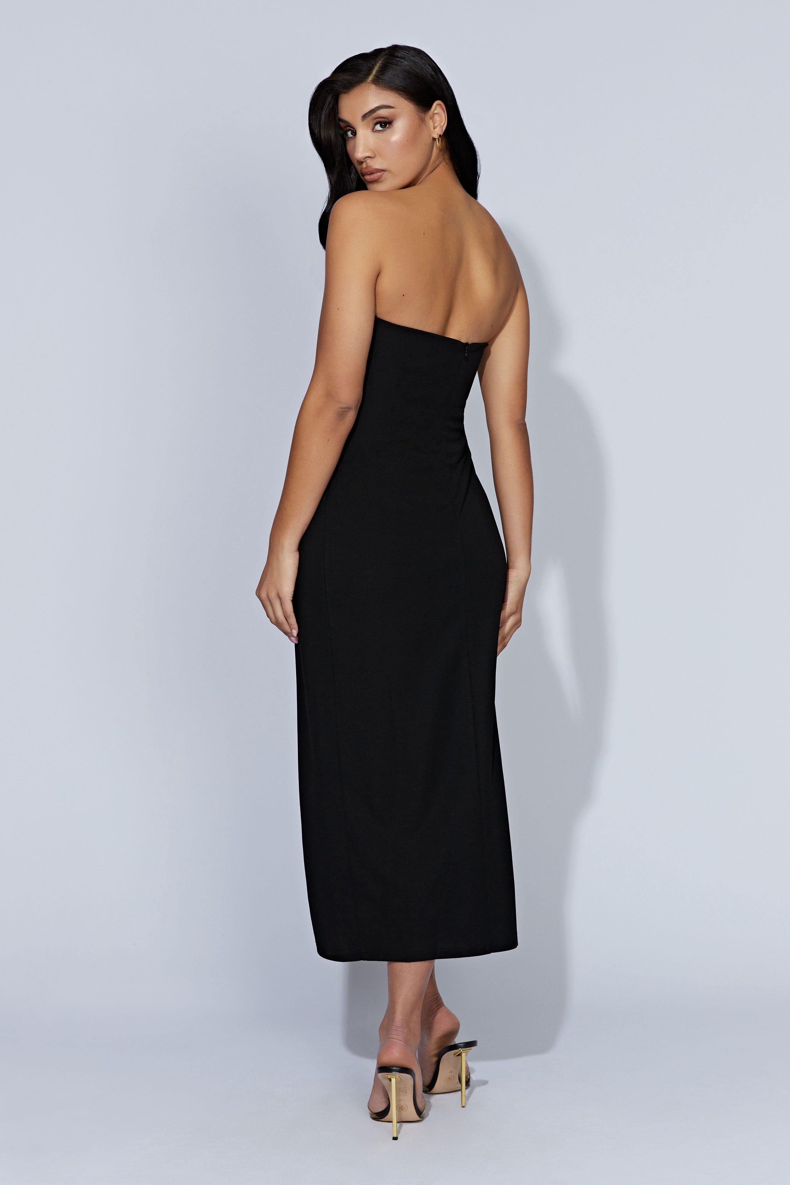 Mercer E-Hook Midi Dress - Black sold by Meshki product image thumbnail 3