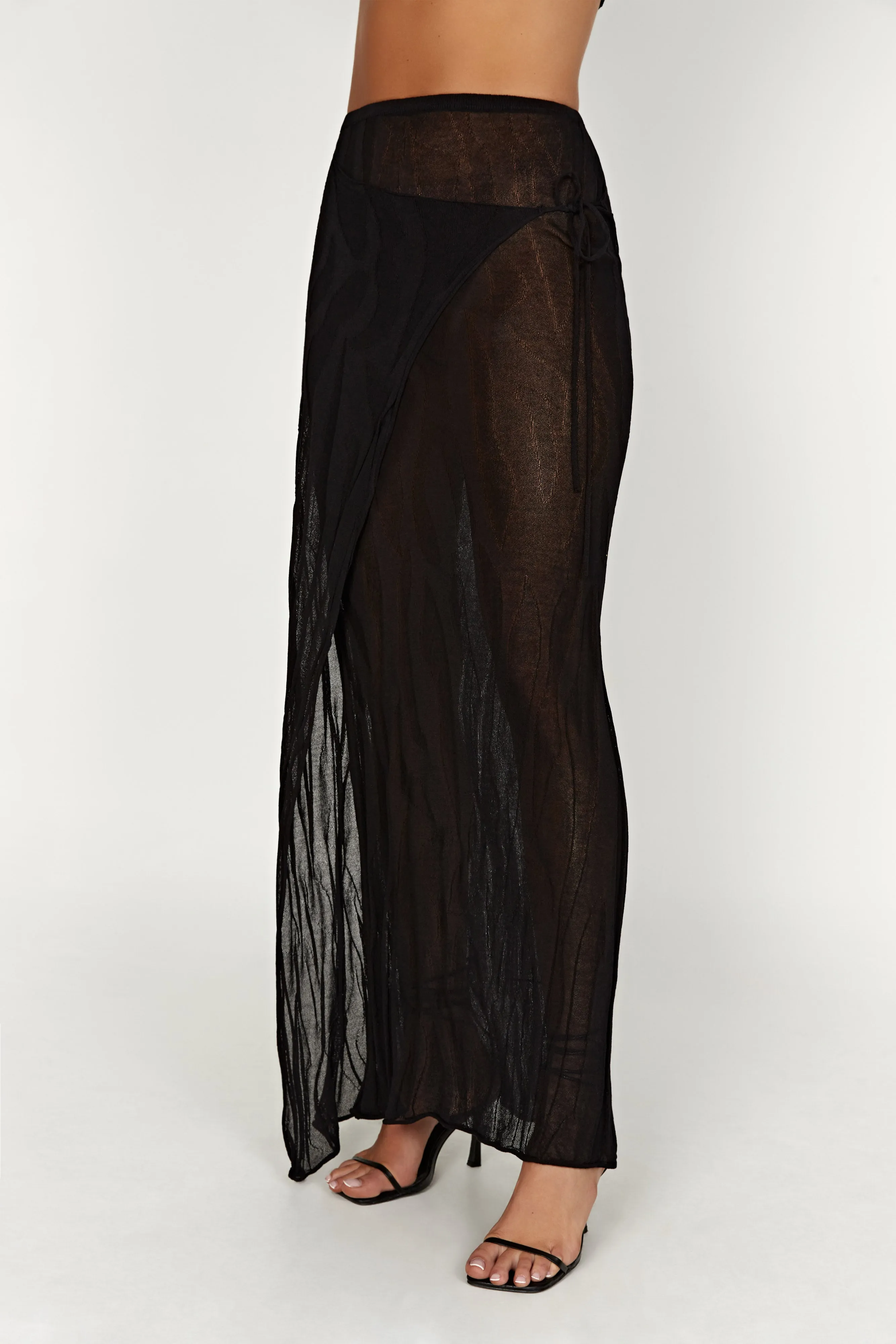 Akari Knit Maxi Skirt - Black | Parallel