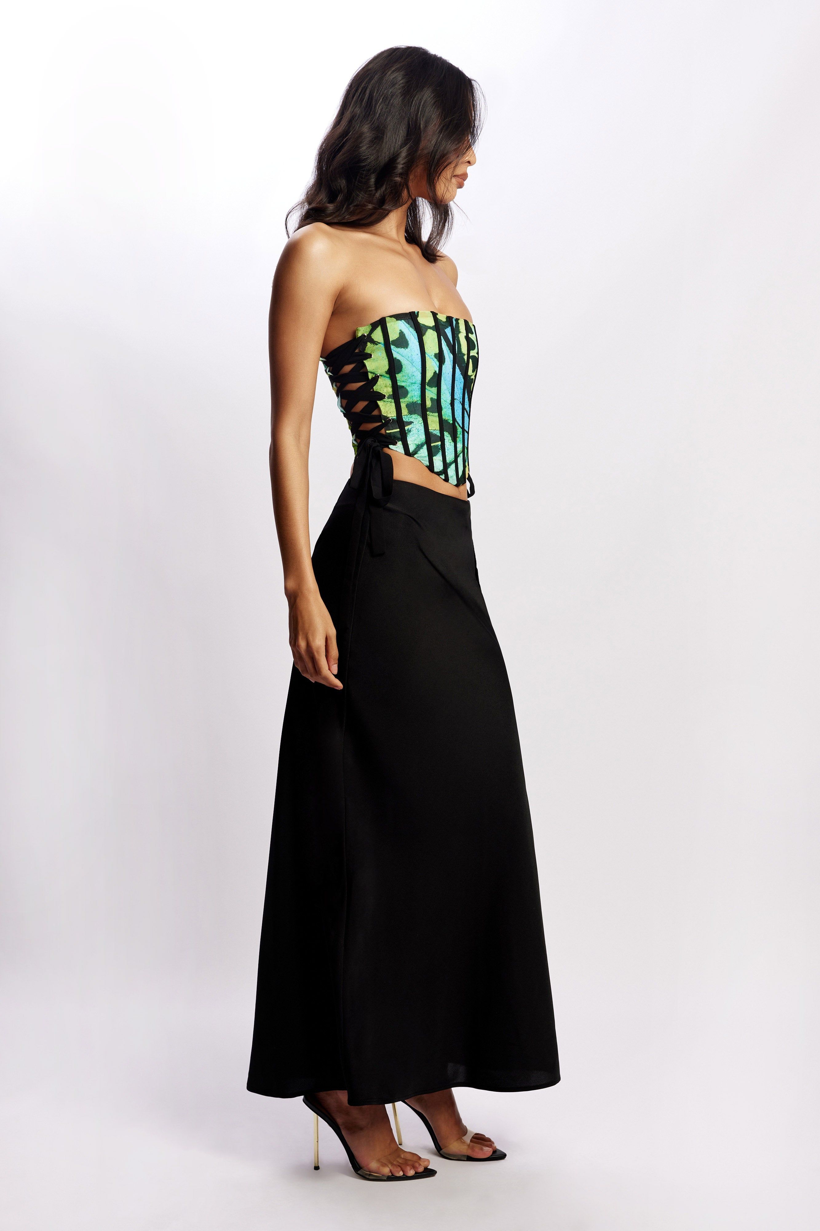 Elizabeth Strapless Corset Top - Butterfly Print sold by Meshki product image thumbnail 6