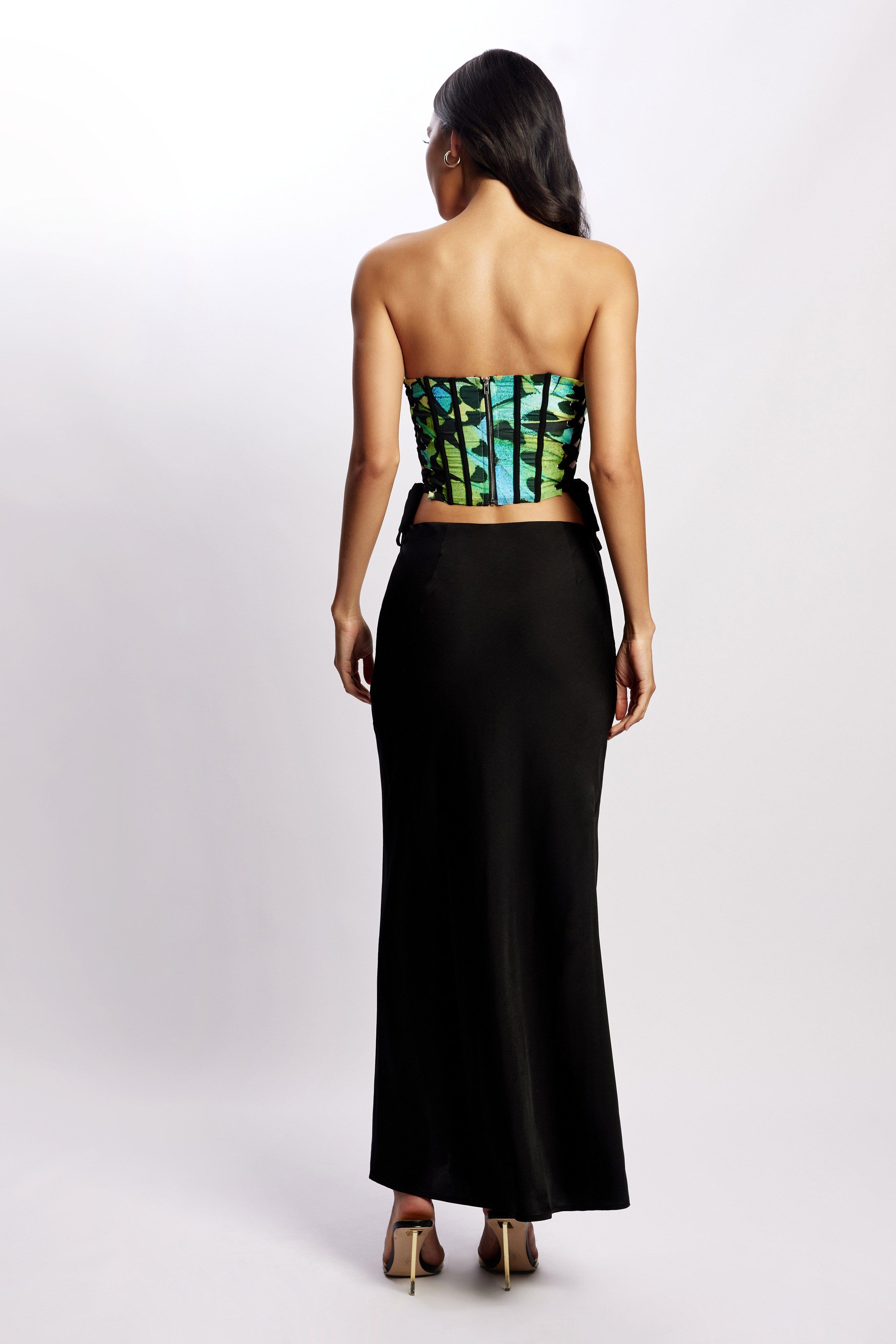 Elizabeth Strapless Corset Top - Butterfly Print sold by Meshki product image thumbnail 4