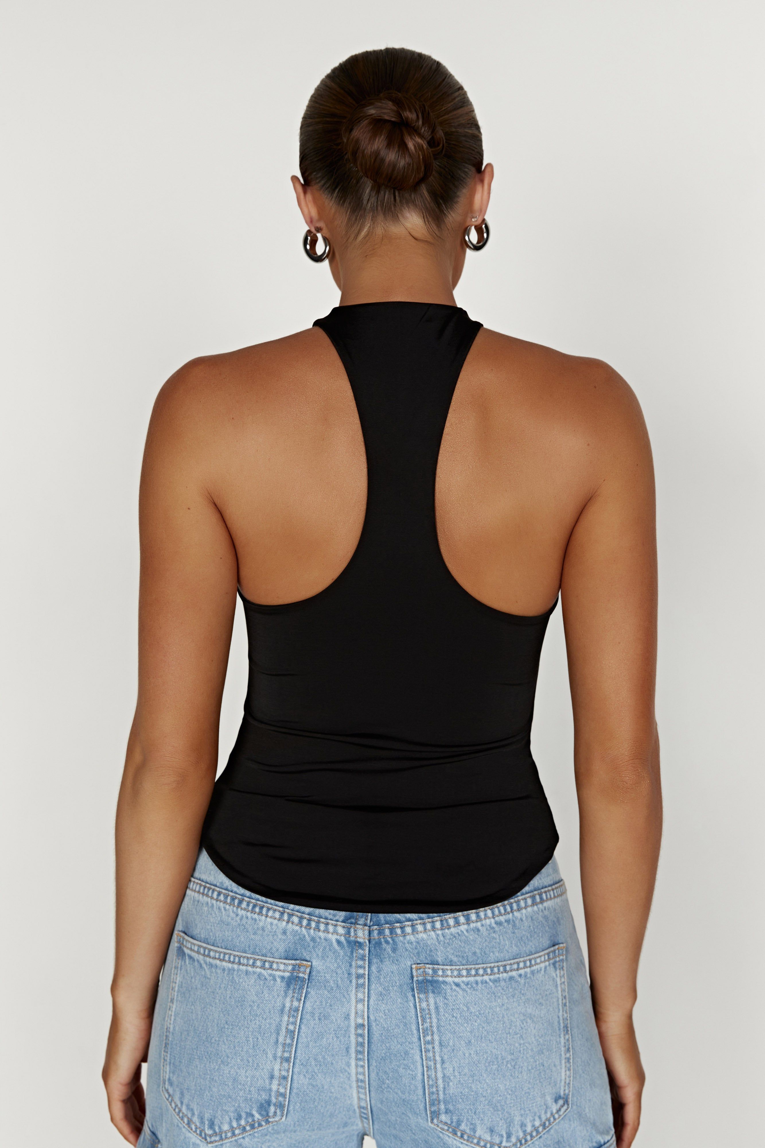 Ailsa Keyhole Halter Top - Black sold by Meshki product image thumbnail 2