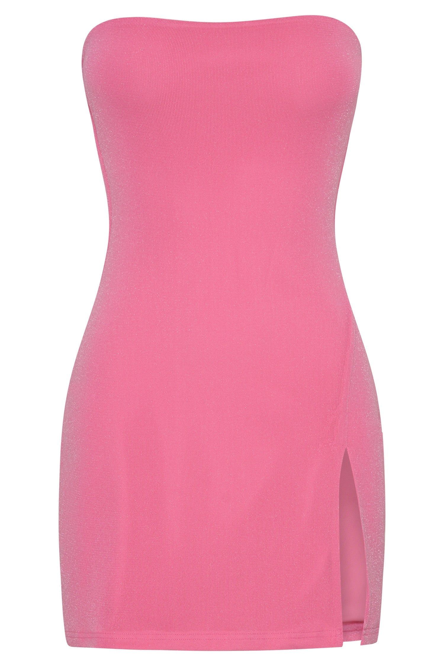 Aurelie Strapless Split Mini Dress - Bubblegum Pink sold by Meshki product image thumbnail 7