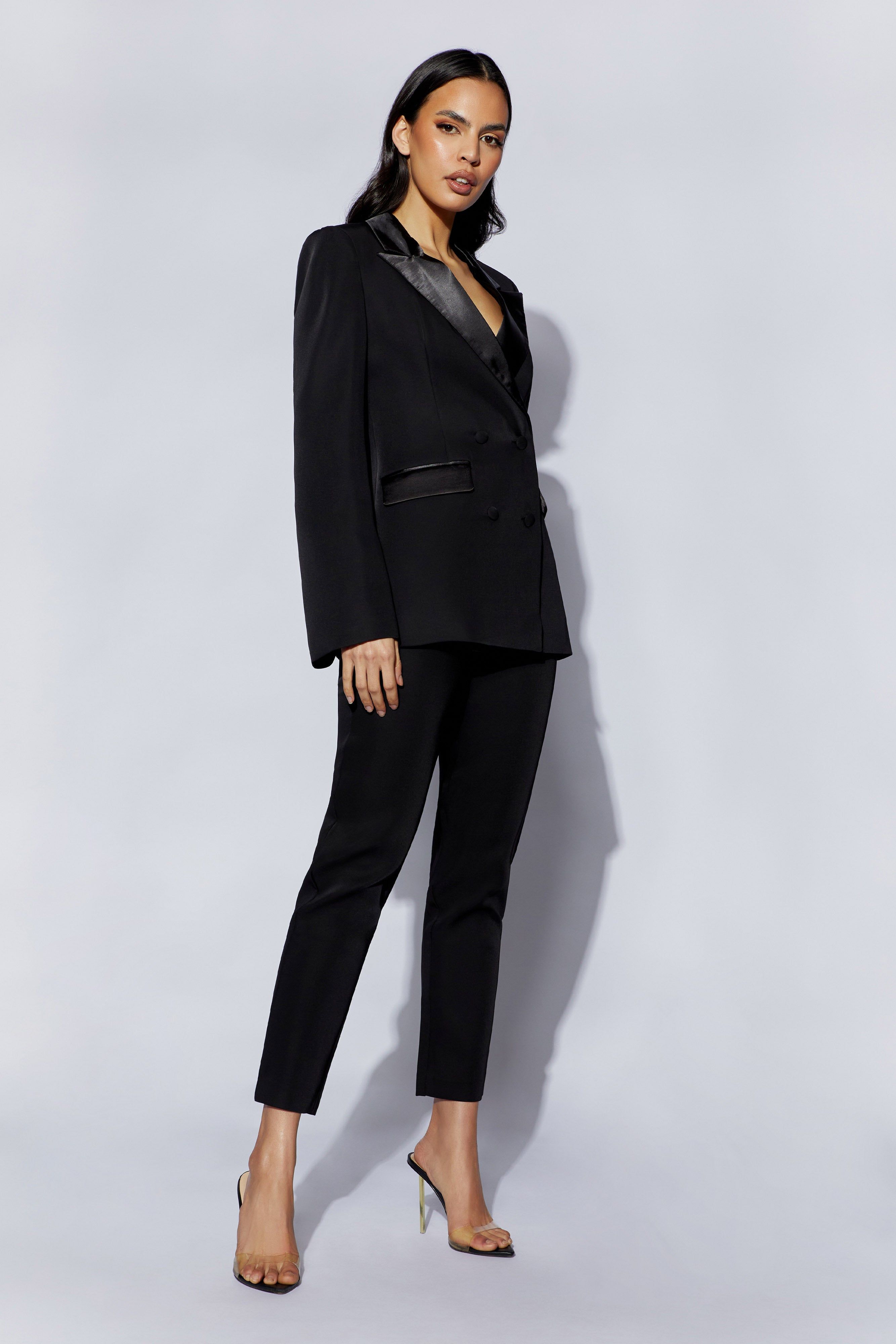 Zara Tailored Blazer With Splits - Black sold by Meshki product image thumbnail 5