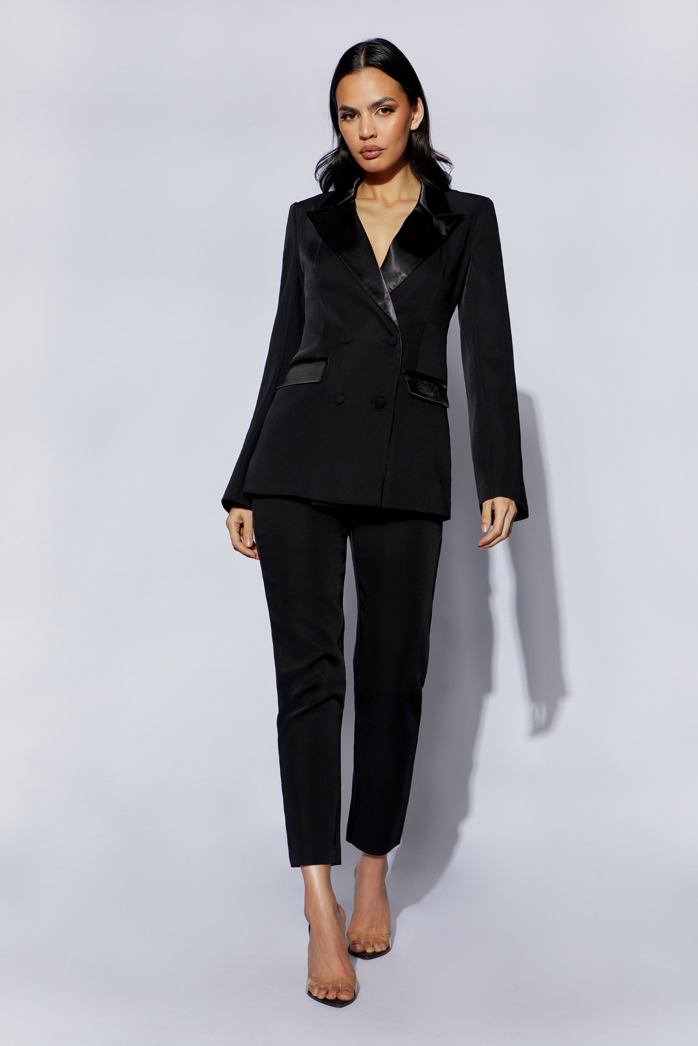Zara Tailored Blazer With Splits - Black sold by Meshki product image thumbnail 6