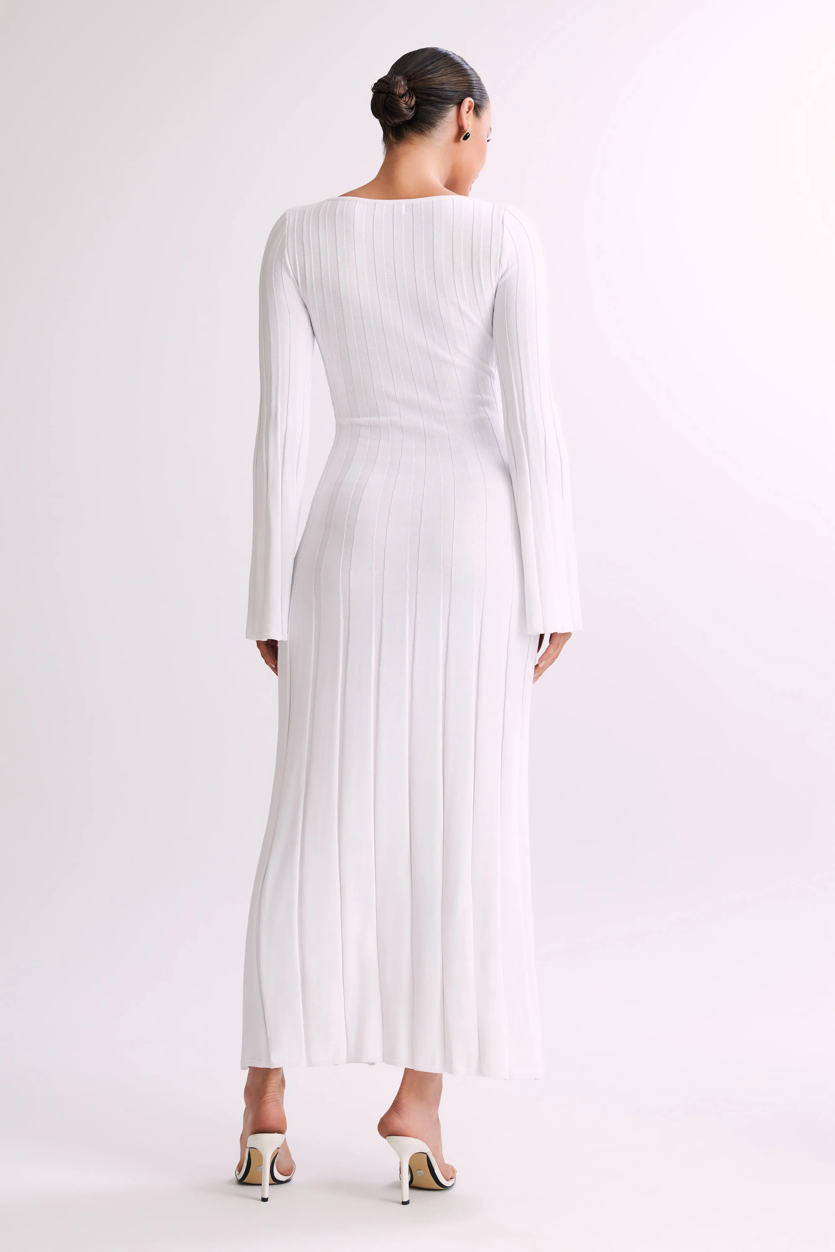 Mabel Long Sleeve Knit Maxi Dress - White sold by Meshki product image thumbnail 2