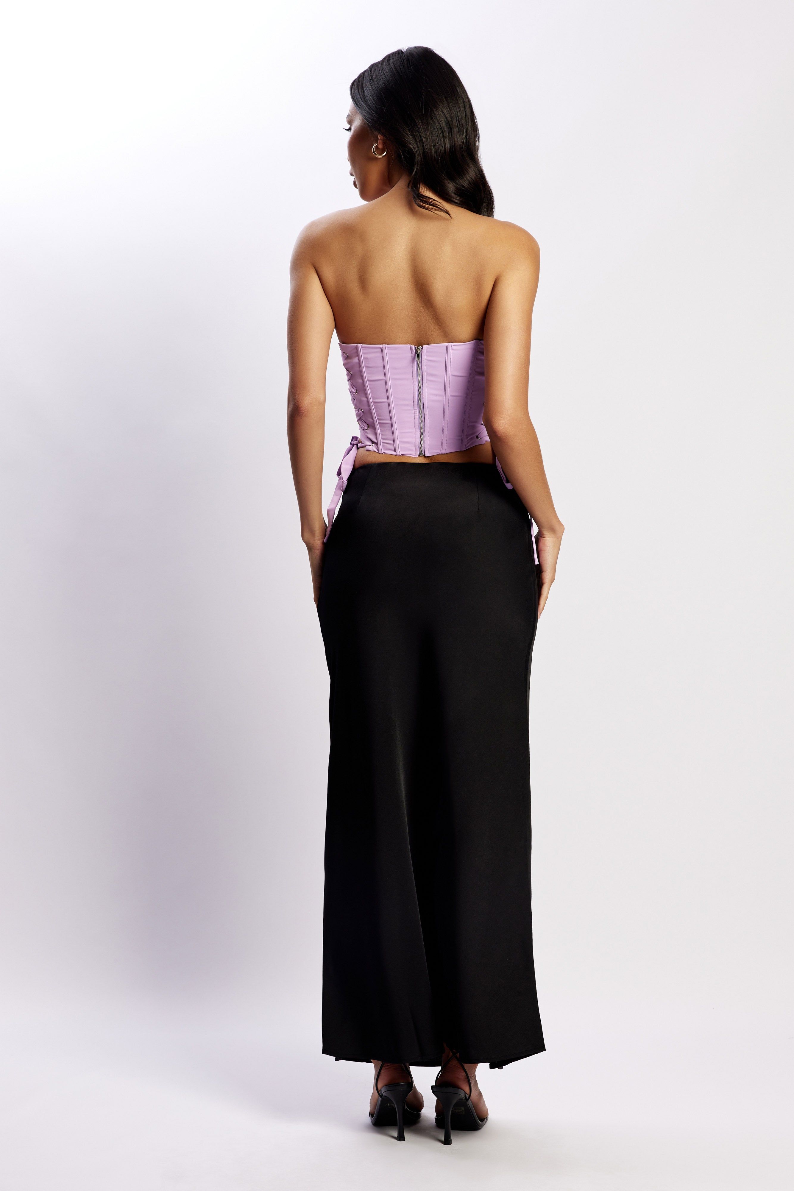 Elizabeth Strapless Corset Top - Lilac sold by Meshki product image thumbnail 4