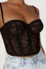 Sansa Lace Bustier - Black sold by Meshki