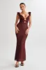 Ezra Lace Maxi Dress - Plum sold by Meshki