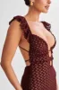 Ezra Lace Maxi Dress - Plum sold by Meshki