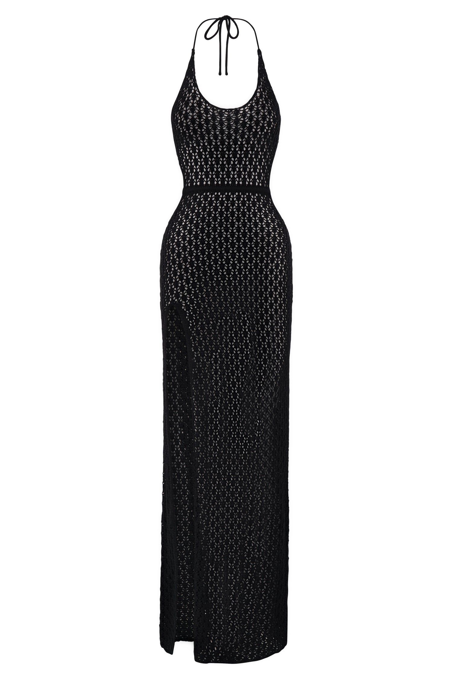 Malia Cut Out Crochet Maxi Dress - Black sold by Meshki product image thumbnail 12