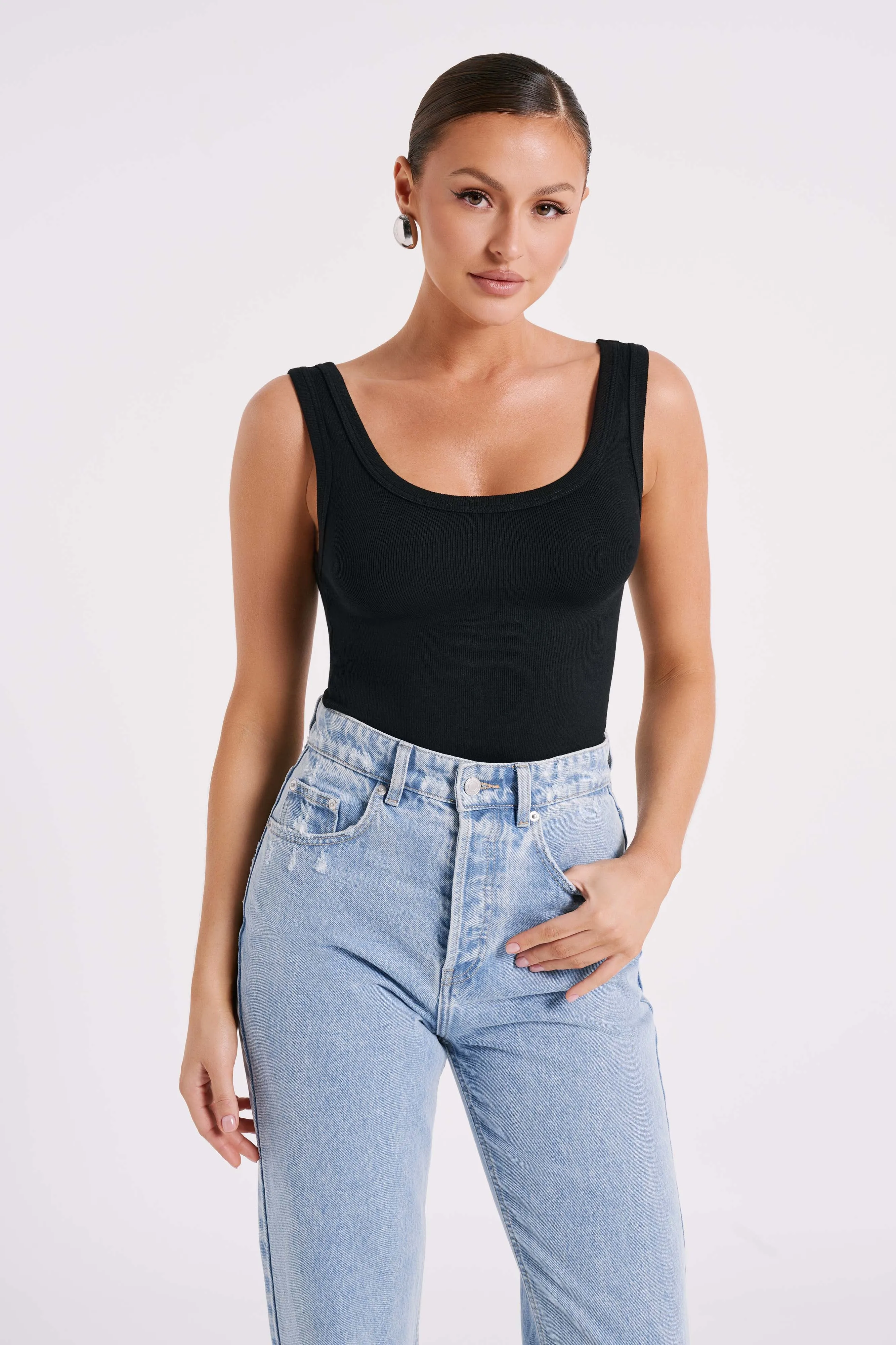Chandler Modal Tank Top - Black sold by Meshki product image thumbnail 4