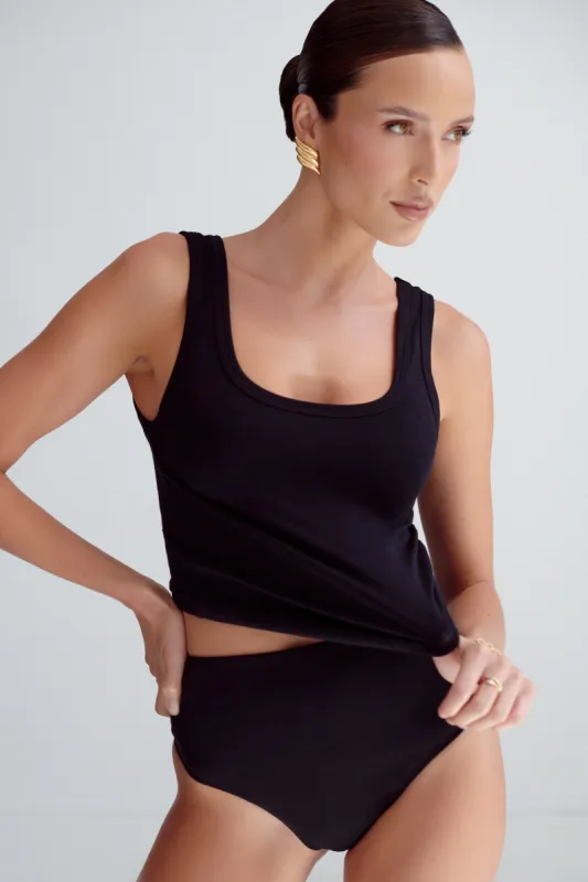 Chandler Modal Tank Top - Black sold by Meshki