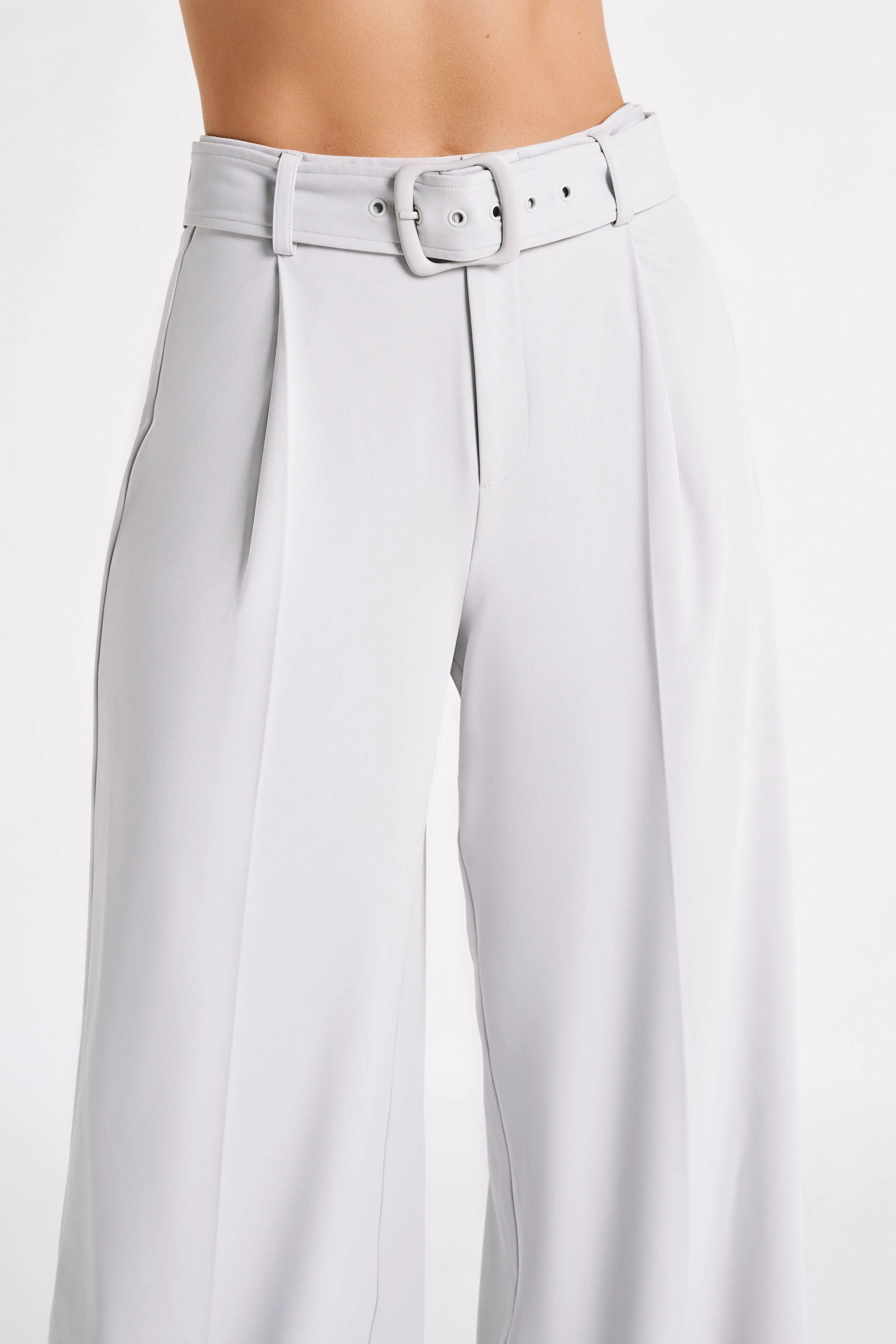 Tenley Wide Leg Suiting Pants - Ice Grey sold by Meshki product image thumbnail 4