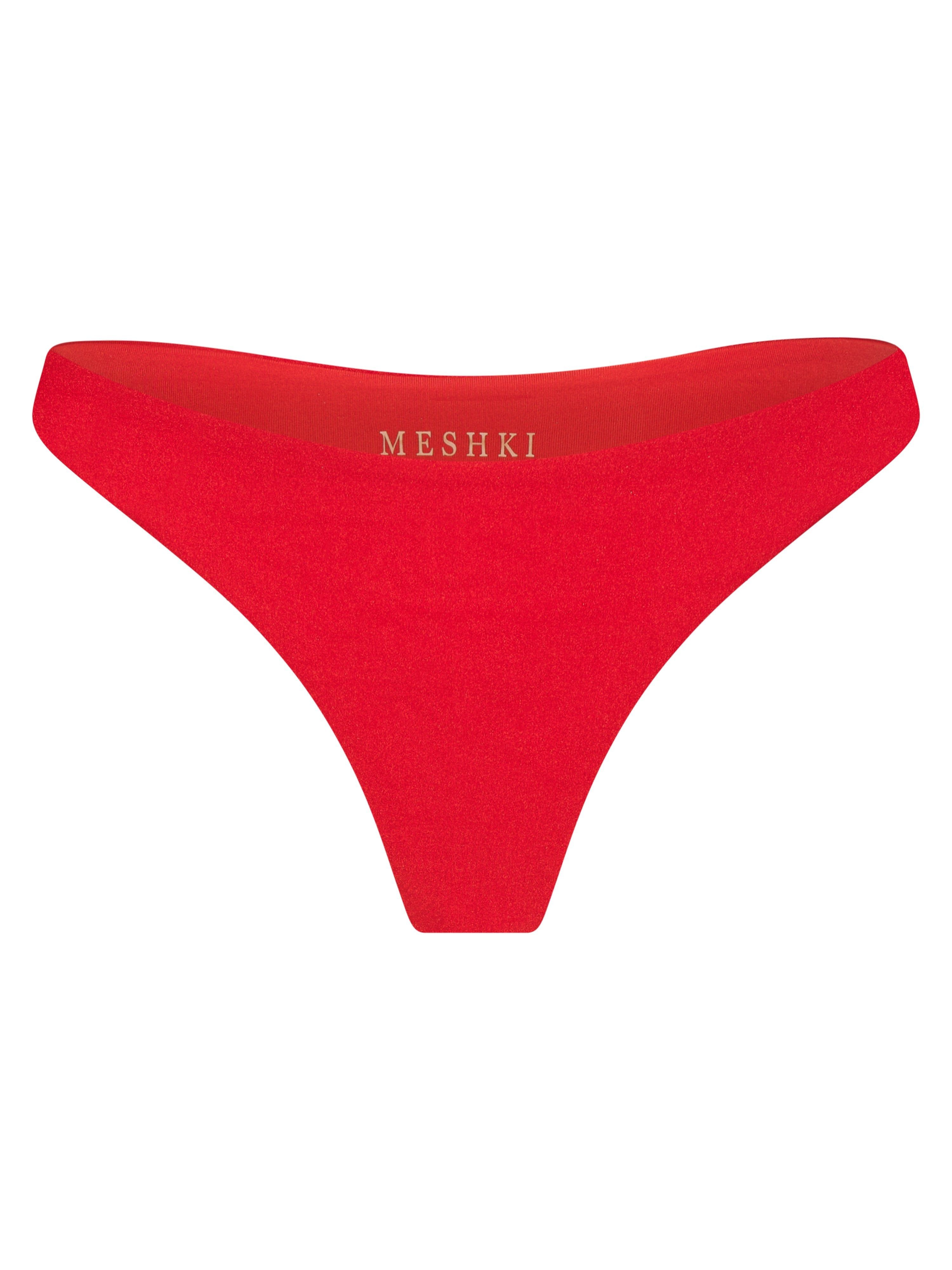 Ivanna Thong Bikini Bottoms - Red sold by Meshki product image thumbnail 7