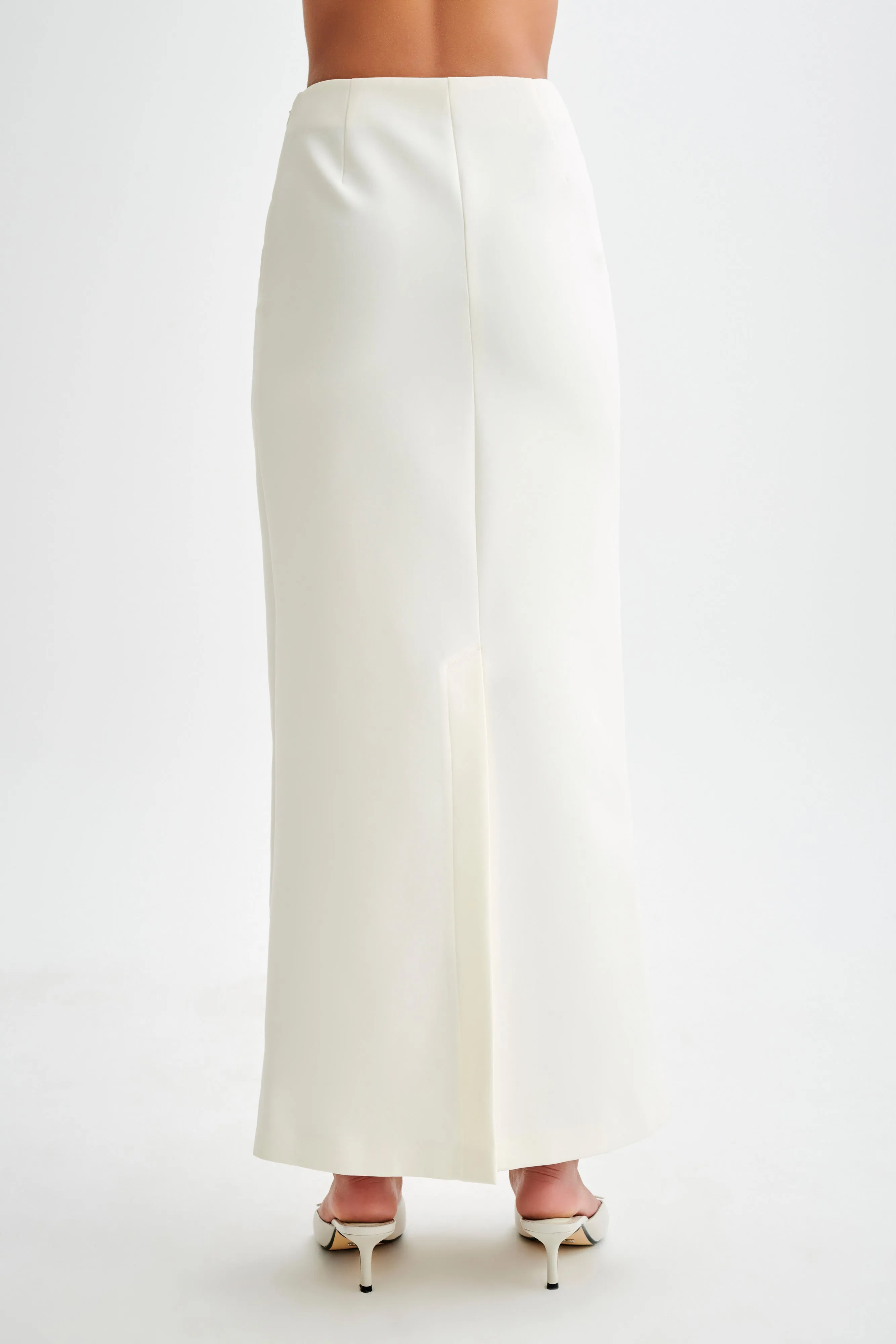 Micah Suiting Maxi Skirt - White sold by Meshki product image thumbnail 2