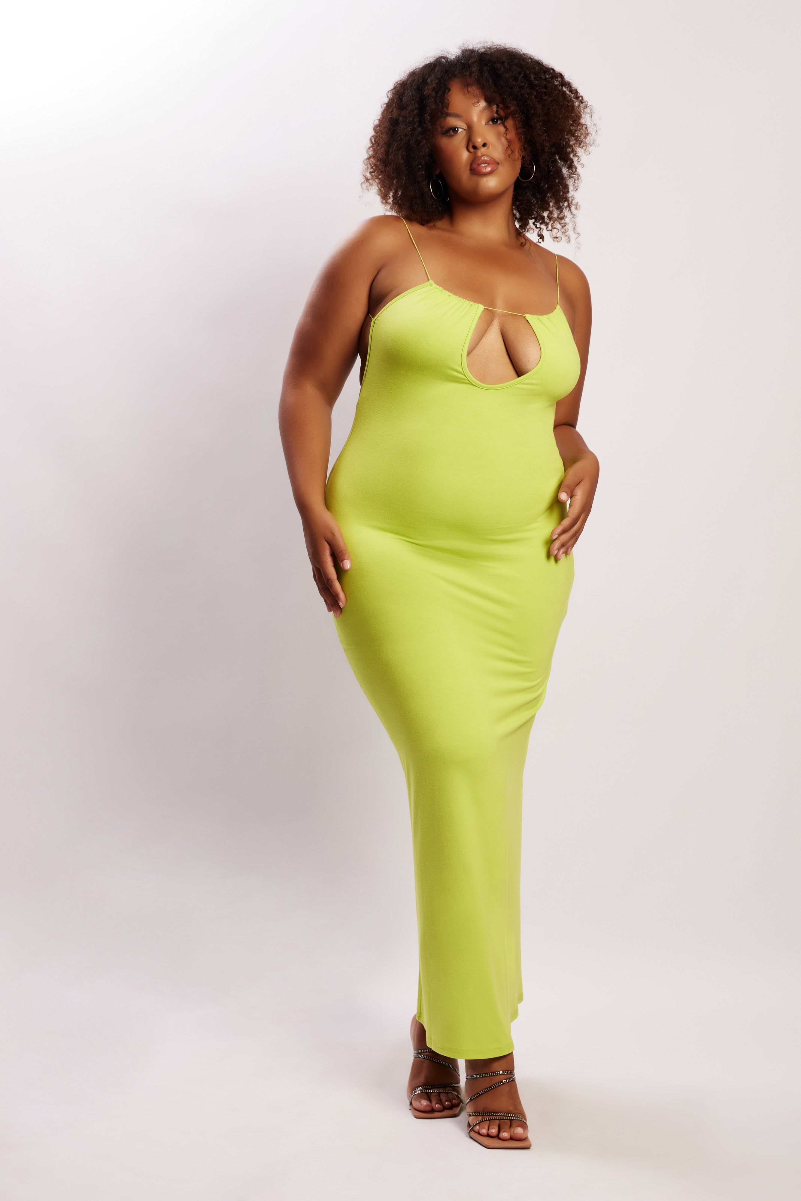 Kirsty Strappy Circle Cutout Maxi Dress - Apple sold by Meshki product image thumbnail 8