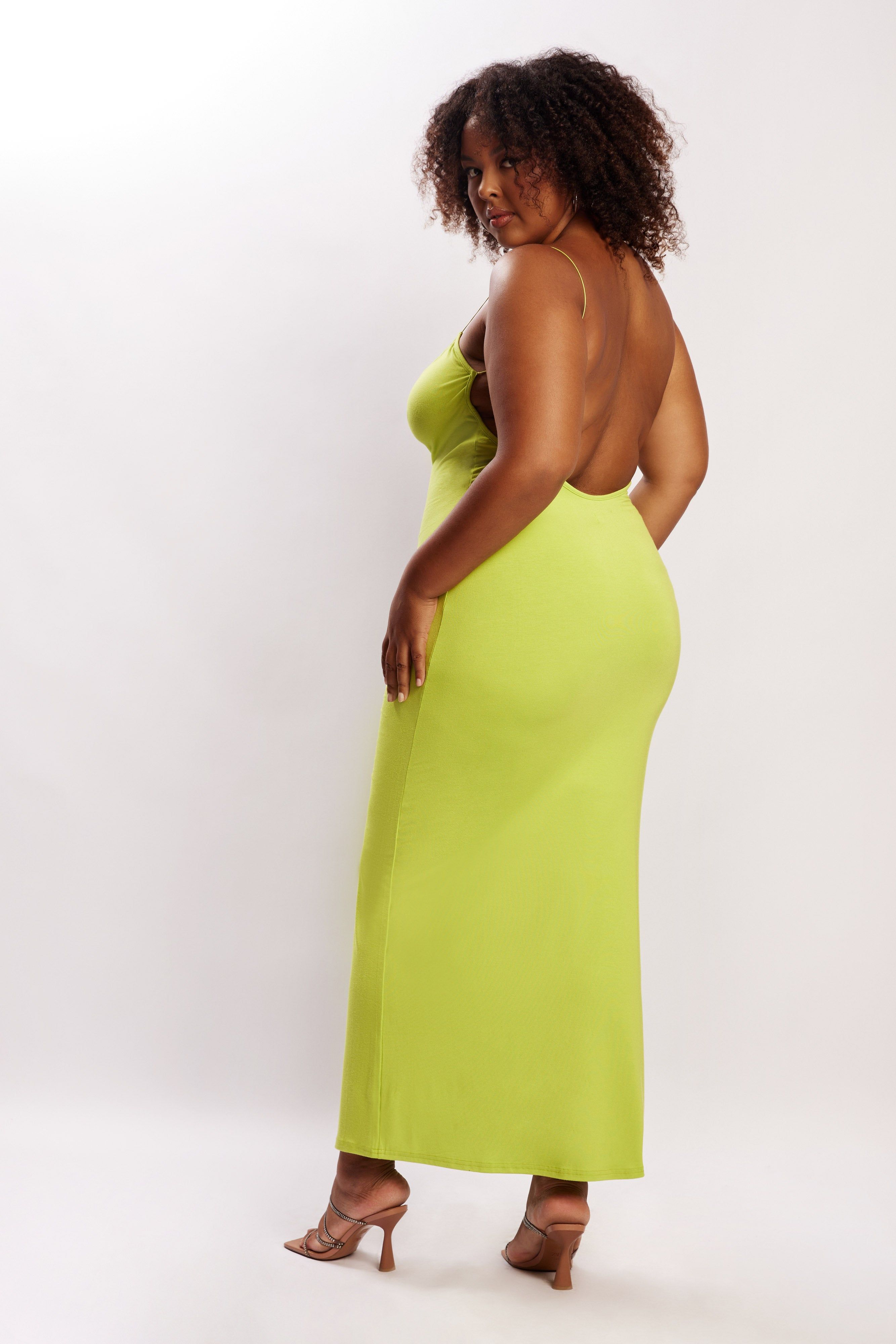 Kirsty Strappy Circle Cutout Maxi Dress - Apple sold by Meshki product image thumbnail 6