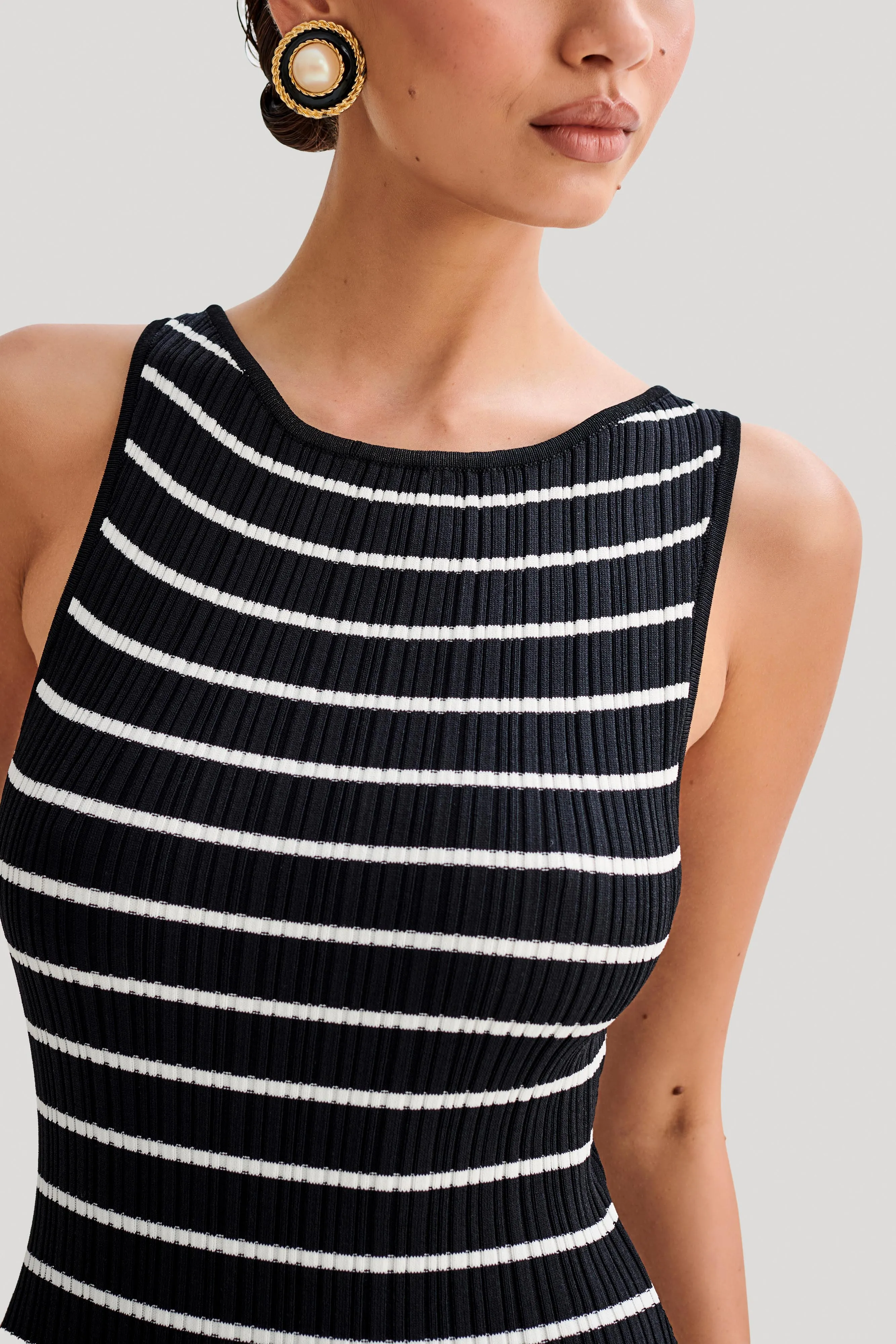 Seema Sleeveless Knit Maxi Dress - Black sold by Meshki product image thumbnail 3