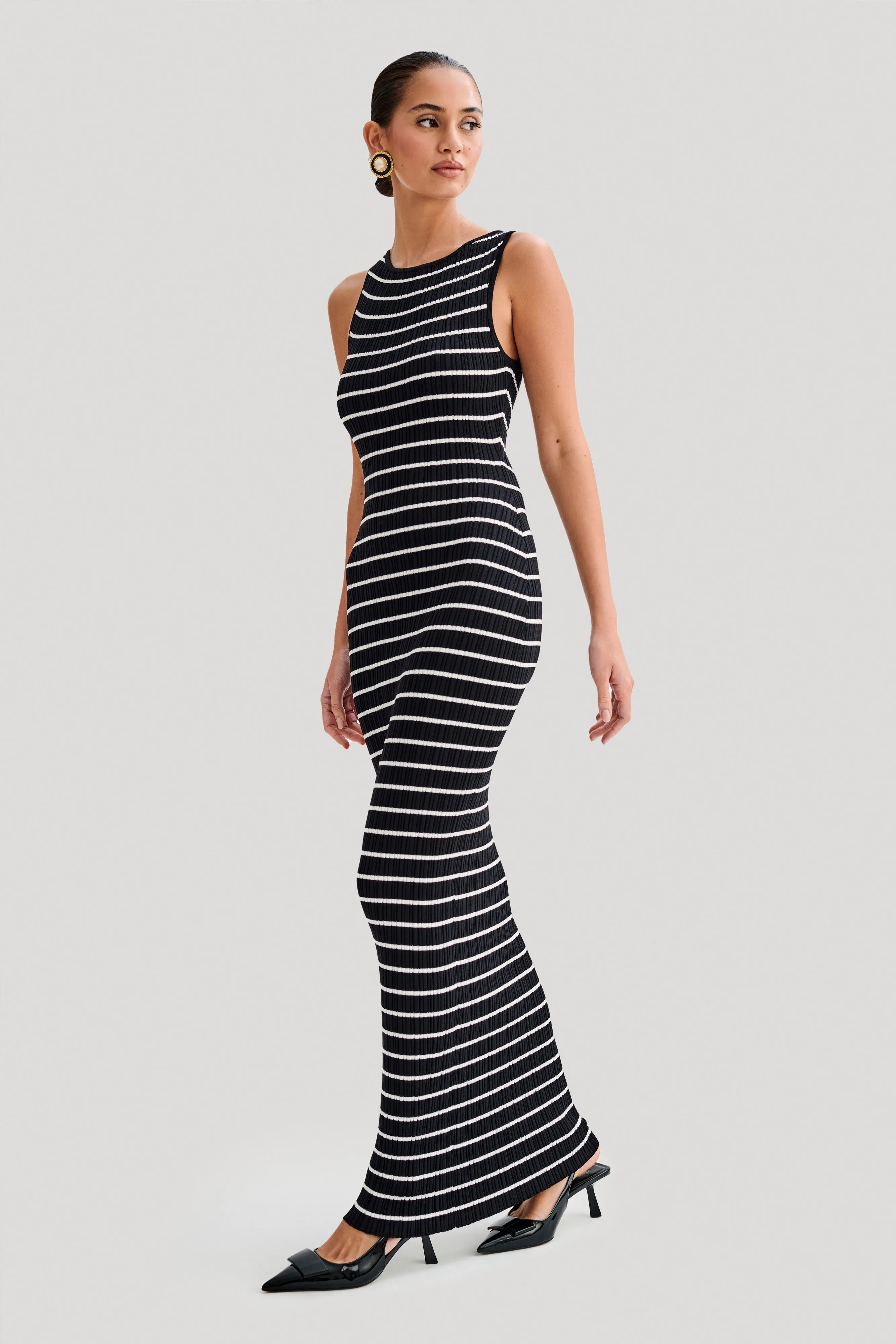 Seema Sleeveless Knit Maxi Dress - Black sold by Meshki product image thumbnail 4