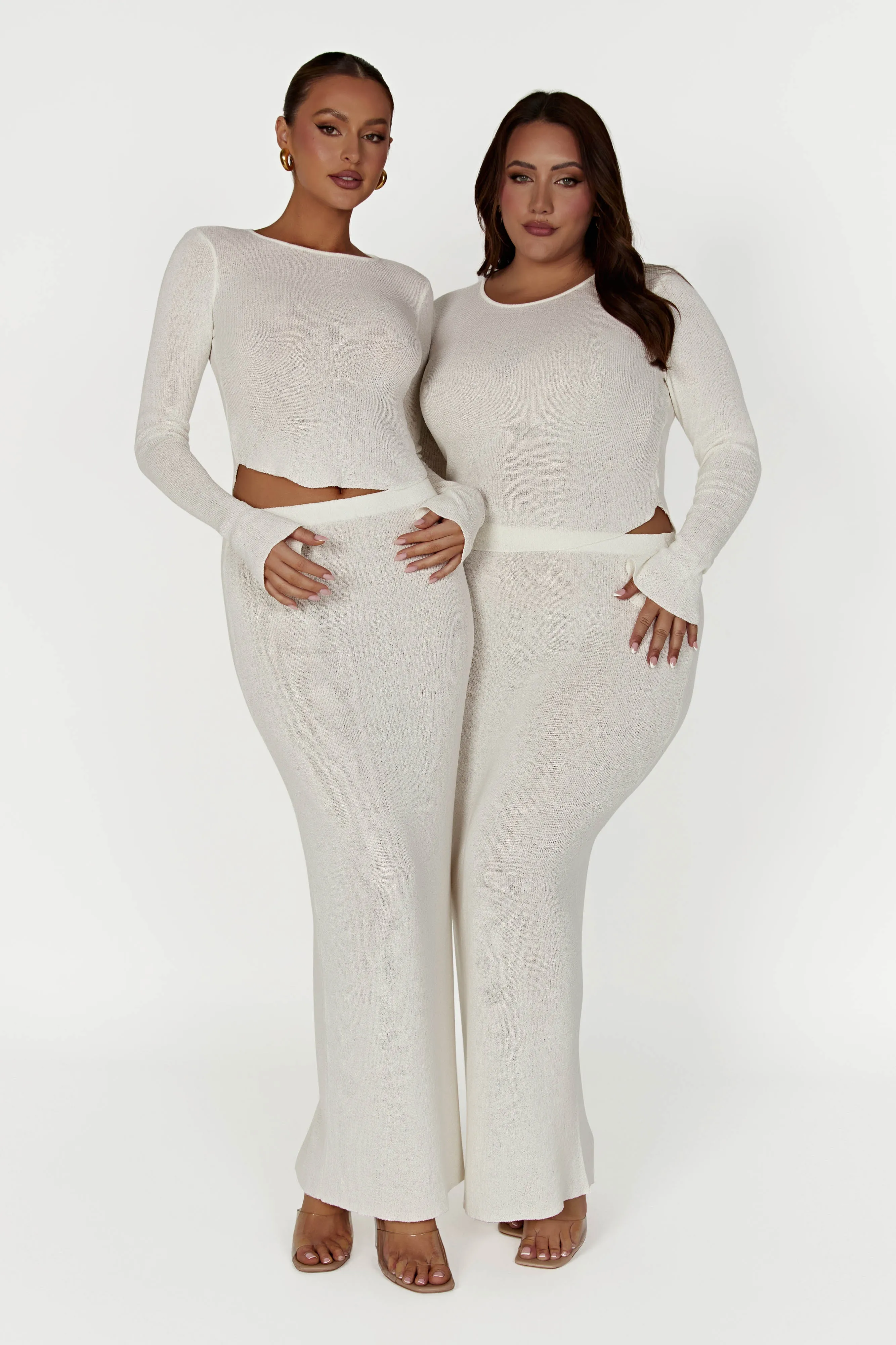 Maribelle Knit Maxi Skirt - White sold by Meshki product image thumbnail 4