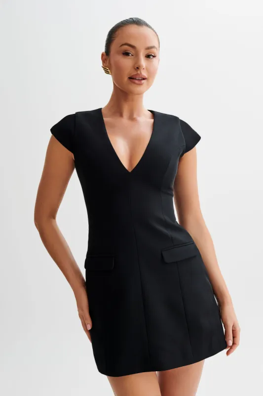 Kiernan Sleeveless Blazer Dress - Black sold by Meshki