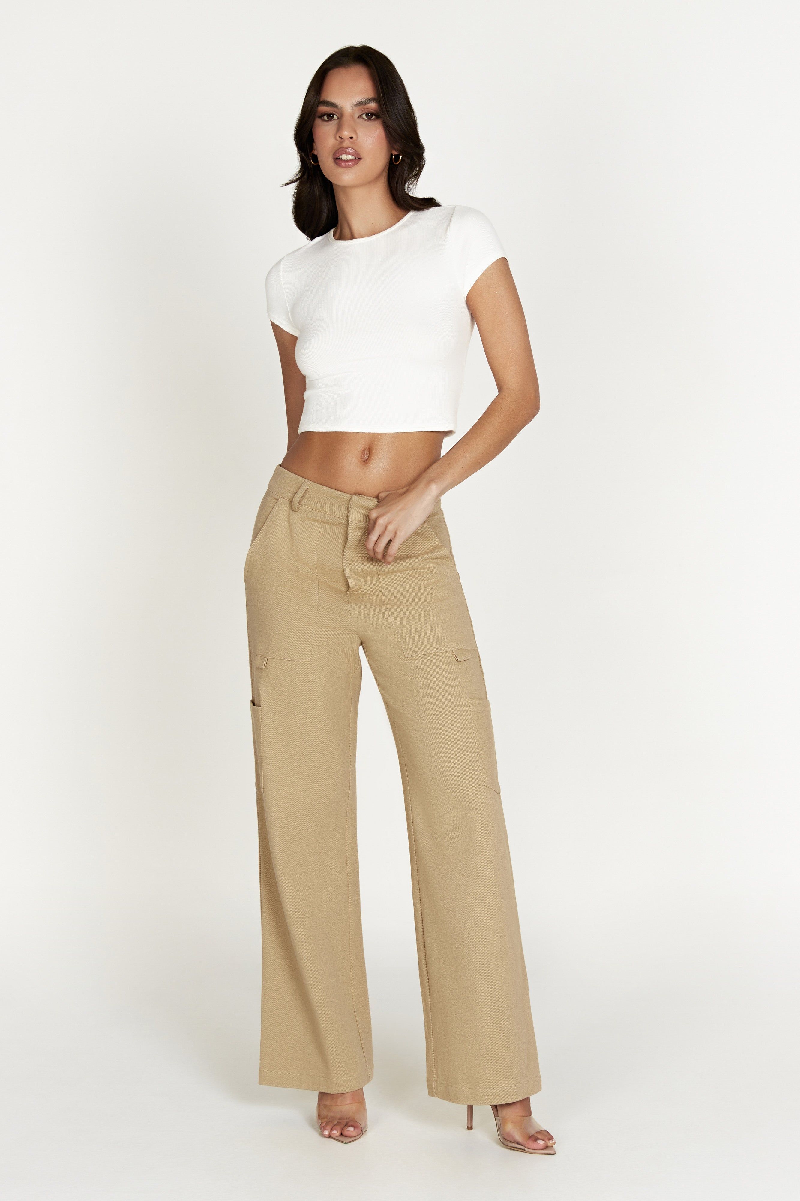 Vicky Cargo Pants - Stone sold by Meshki product image thumbnail 4
