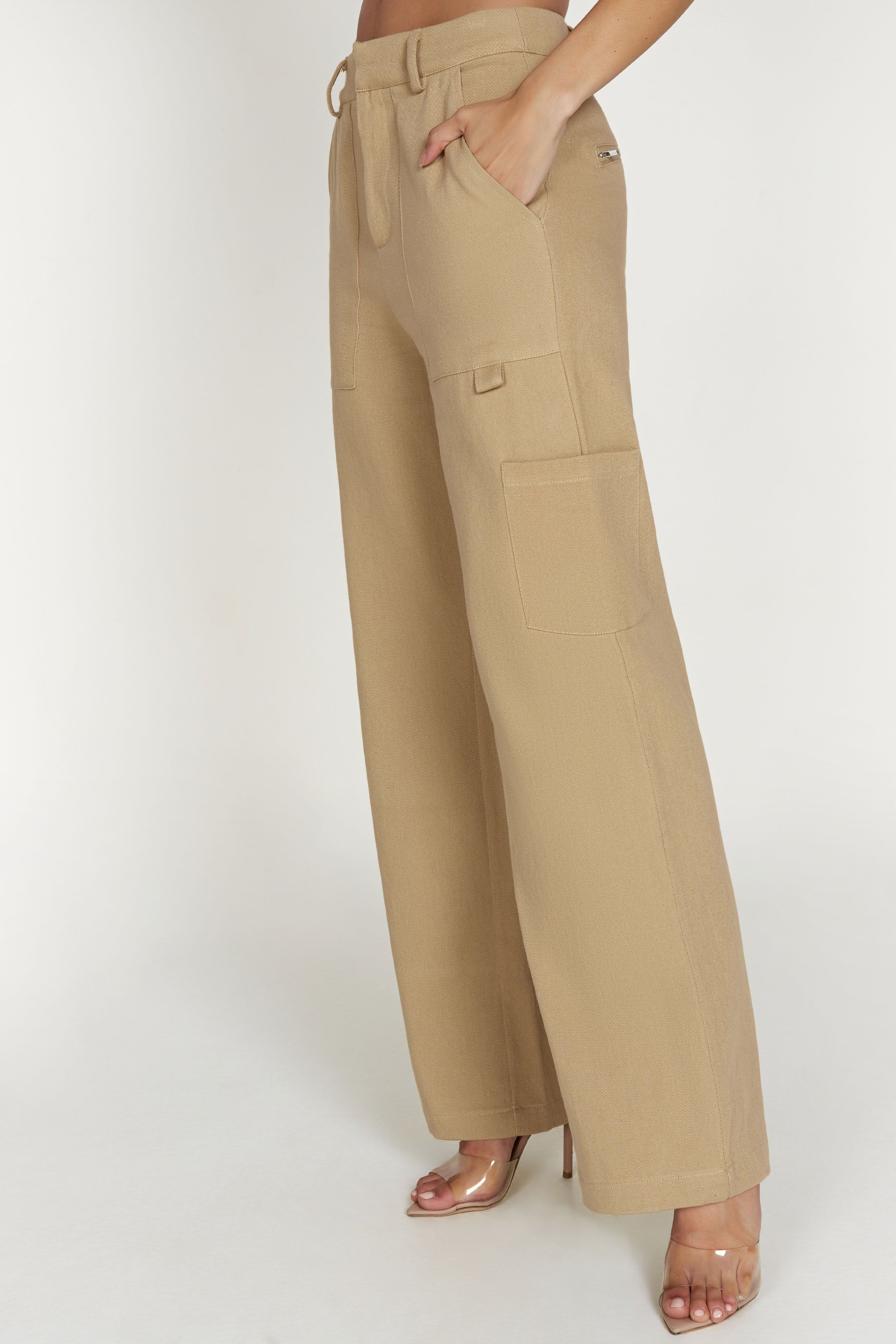 Vicky Cargo Pants - Stone sold by Meshki product image thumbnail 5