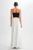 Ruby Strapless Slinky Maxi Dress - Black/White sold by Meshki