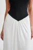 Ruby Strapless Slinky Maxi Dress - Black/White sold by Meshki