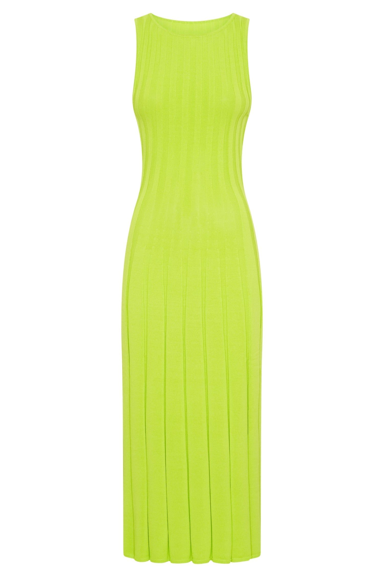 Aspen Back Keyhole Knit Midi Dress - Fresh Green sold by Meshki product image thumbnail 11