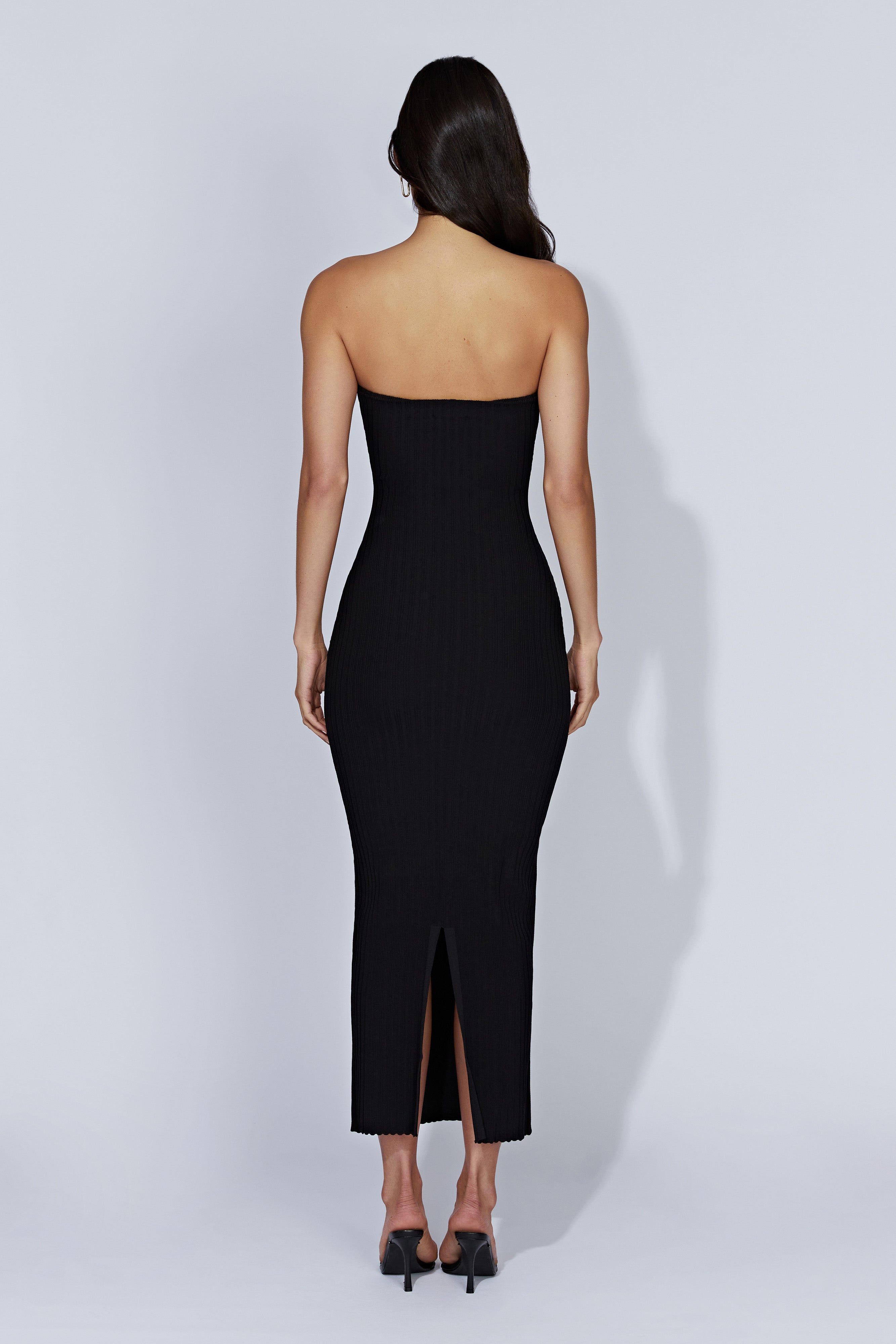 Imani Strapless Knit Maxi Dress - Black sold by Meshki product image thumbnail 2