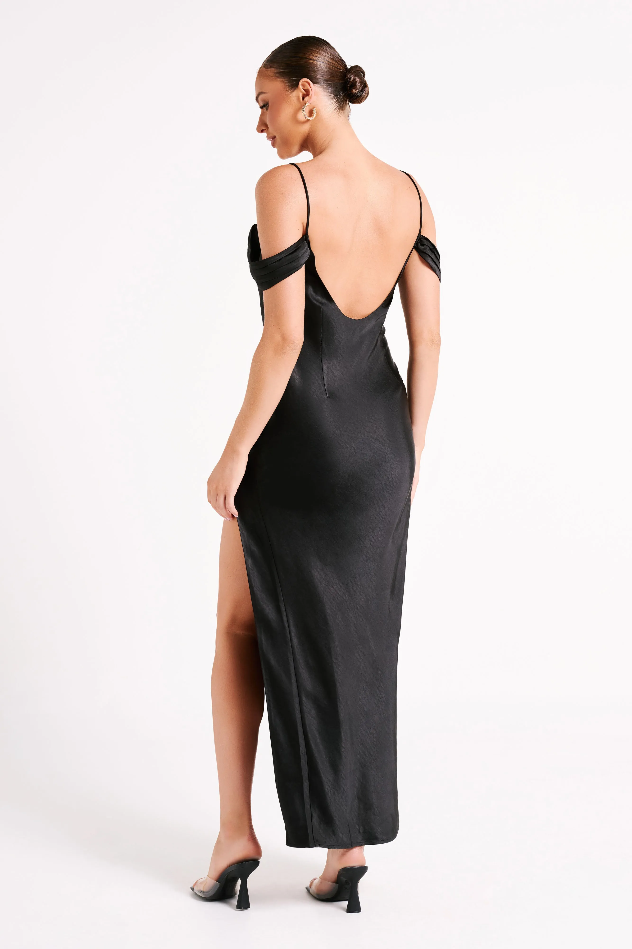 Mariposa Off Shoulder Maxi Dress - Black sold by Meshki product image thumbnail 3