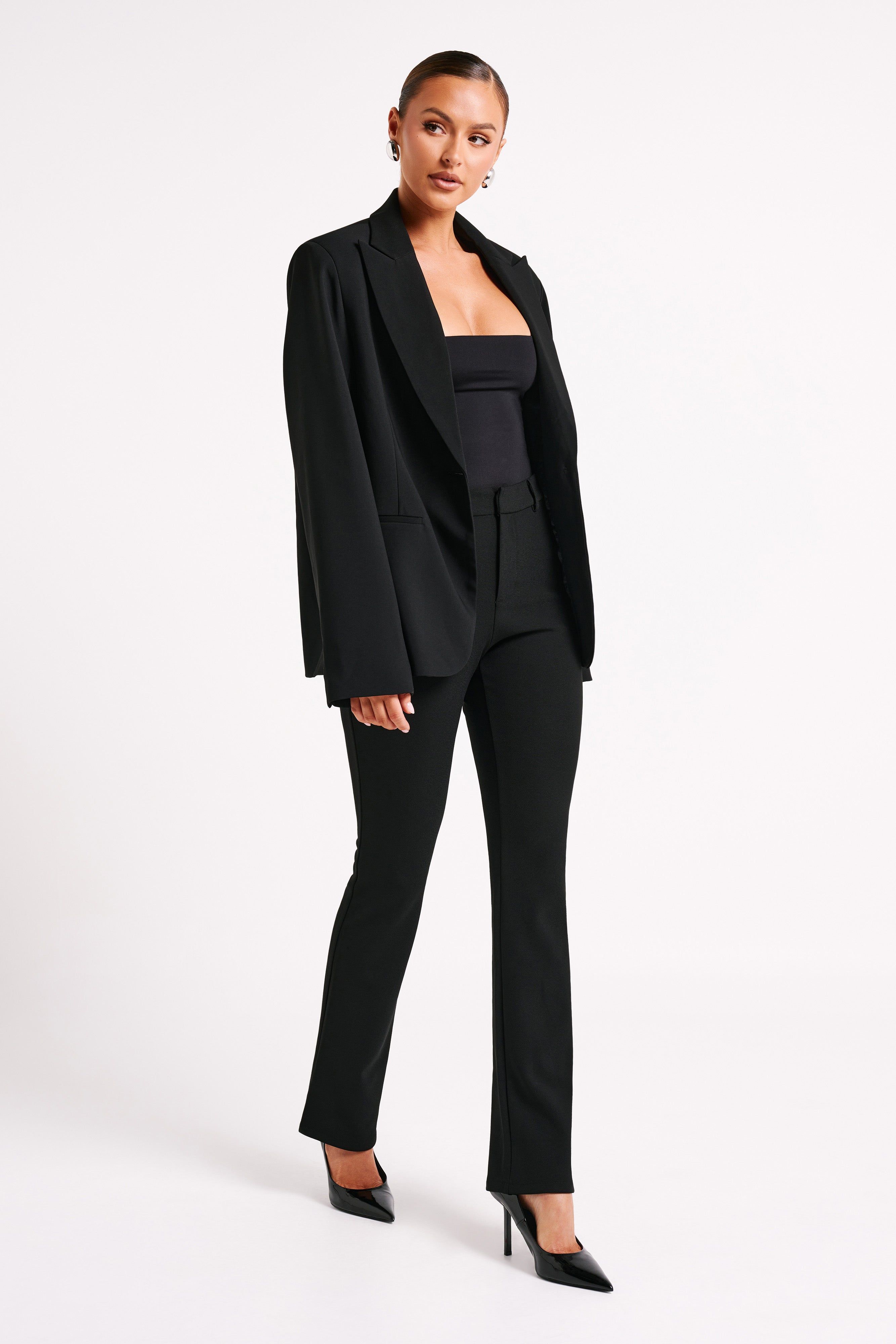 Charlotte Crepe Long Pants - Black sold by Meshki product image thumbnail 5