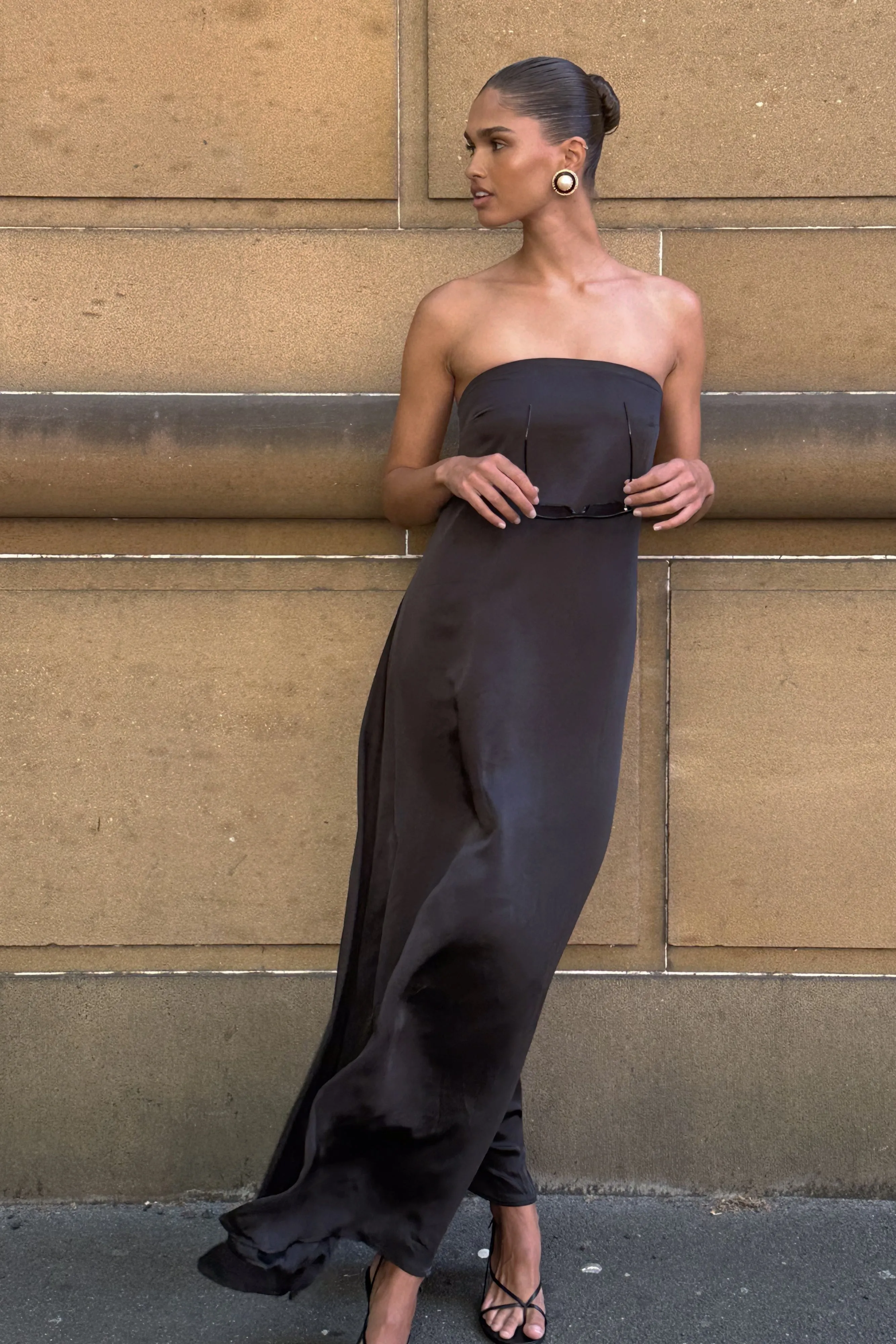 Luisa Strapless Maxi Dress - Black sold by Meshki product image thumbnail 2