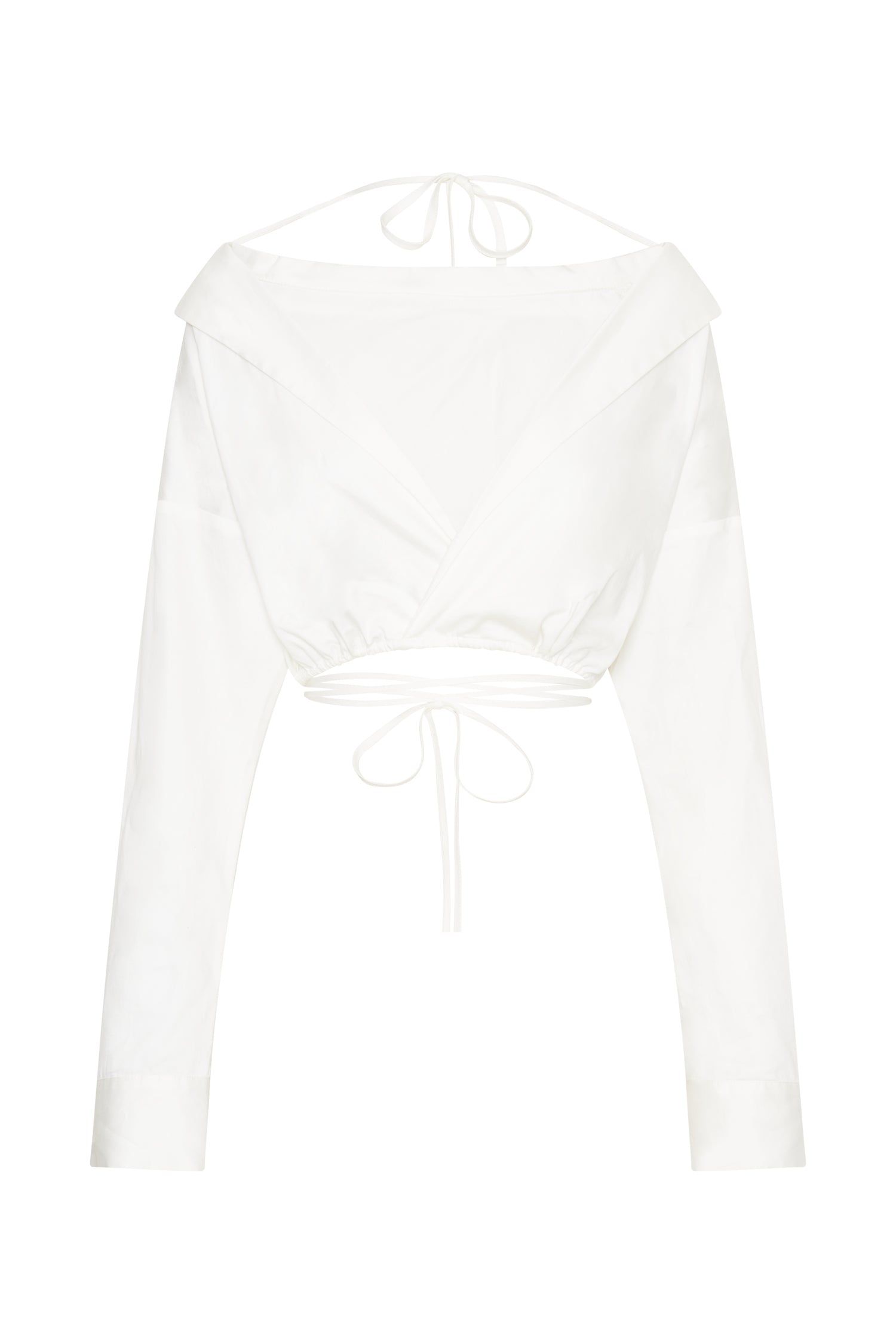 Freya Off Shoulder Long Sleeve Shirt - White sold by Meshki product image thumbnail 8