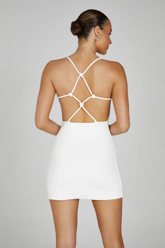princess polly baby blue dress Lucy in the Sky | Dresses | Destina White Long Sleeve Silk Backless Open  Back Mini Dress main image 0