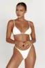 Tatum Diamante Waist Recycled Bikini Bottom - White sold by Meshki