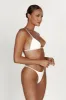 Tatum Diamante Waist Recycled Bikini Bottom - White sold by Meshki